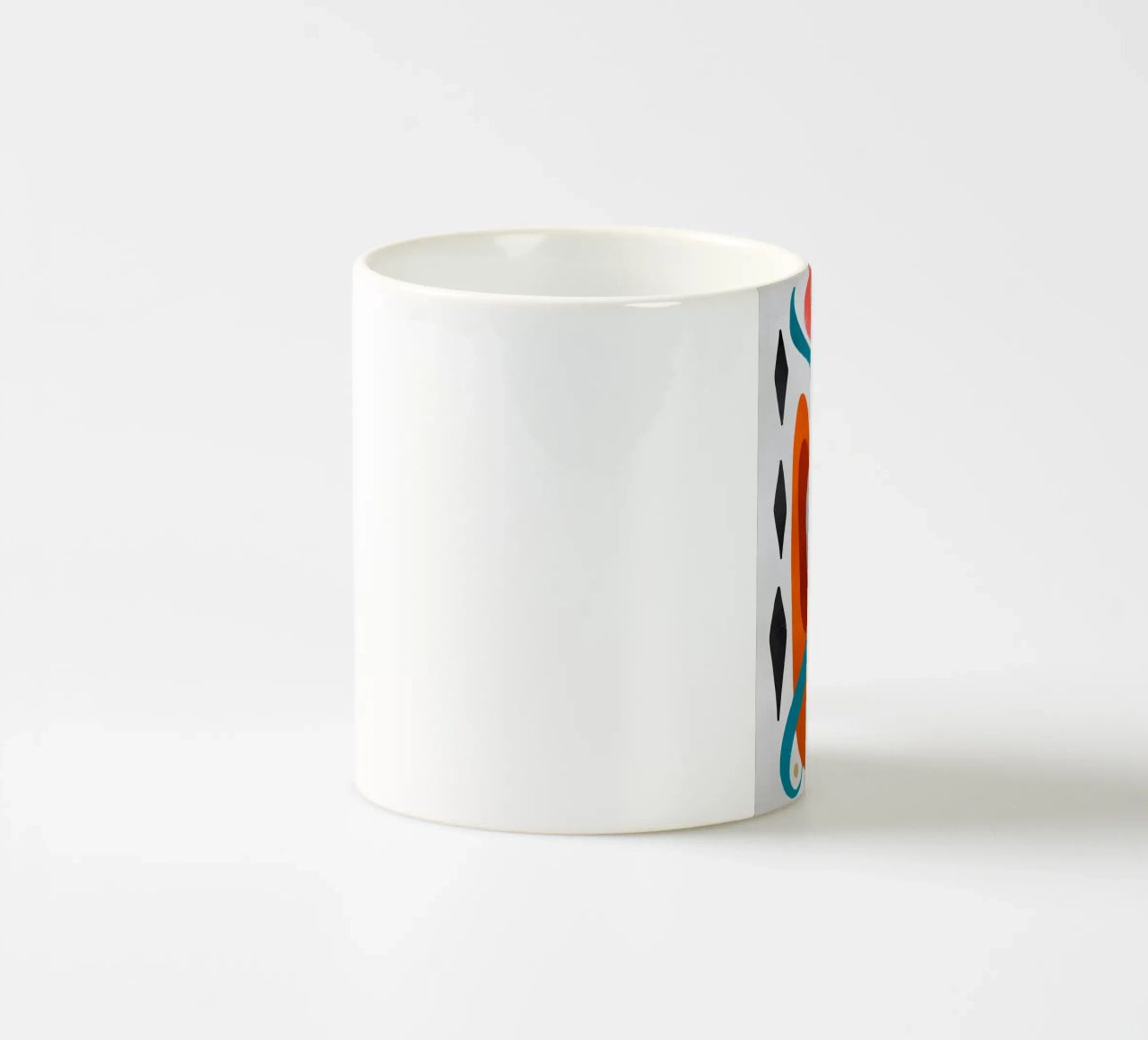 Arte astratta con forme colorate tazza in ceramica da Rebecca Clark Wyrick