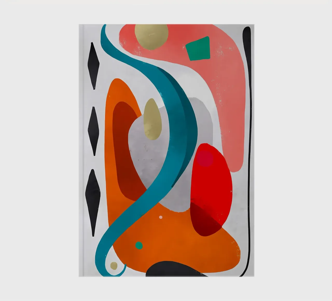 Abstract Art with Colorful Shapes notebook by Rebecca Clark Wyrick