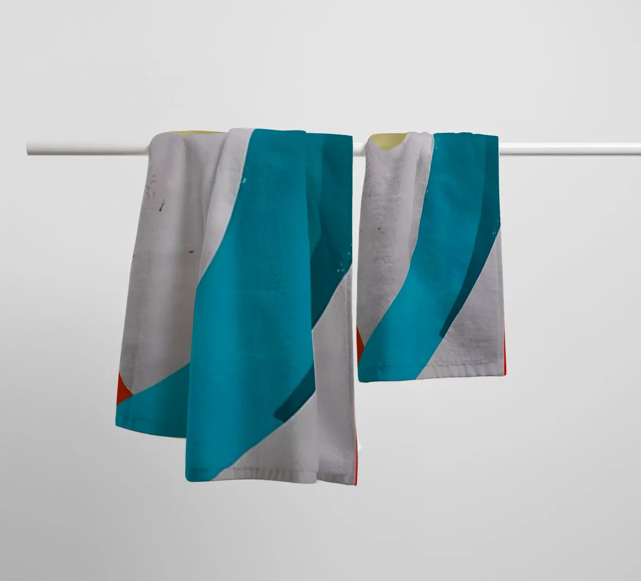 Arte astratta con forme colorate asciugamano da bagno da Rebecca Clark Wyrick