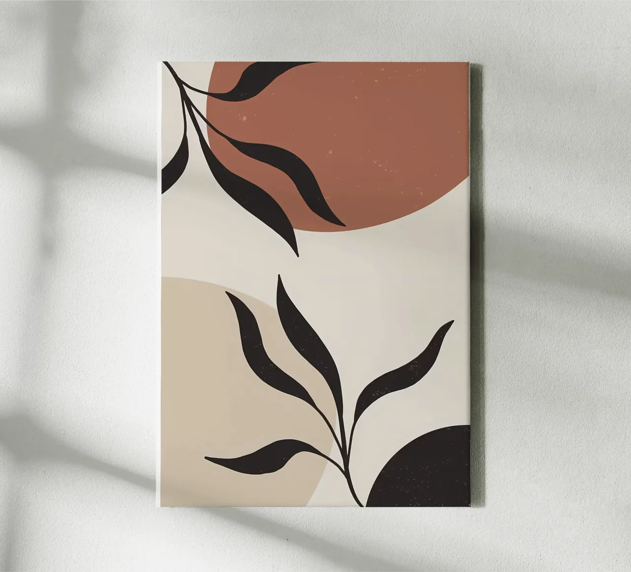 Boho Leaves Vintage Art canvas by Rebecca Clark Wyrick