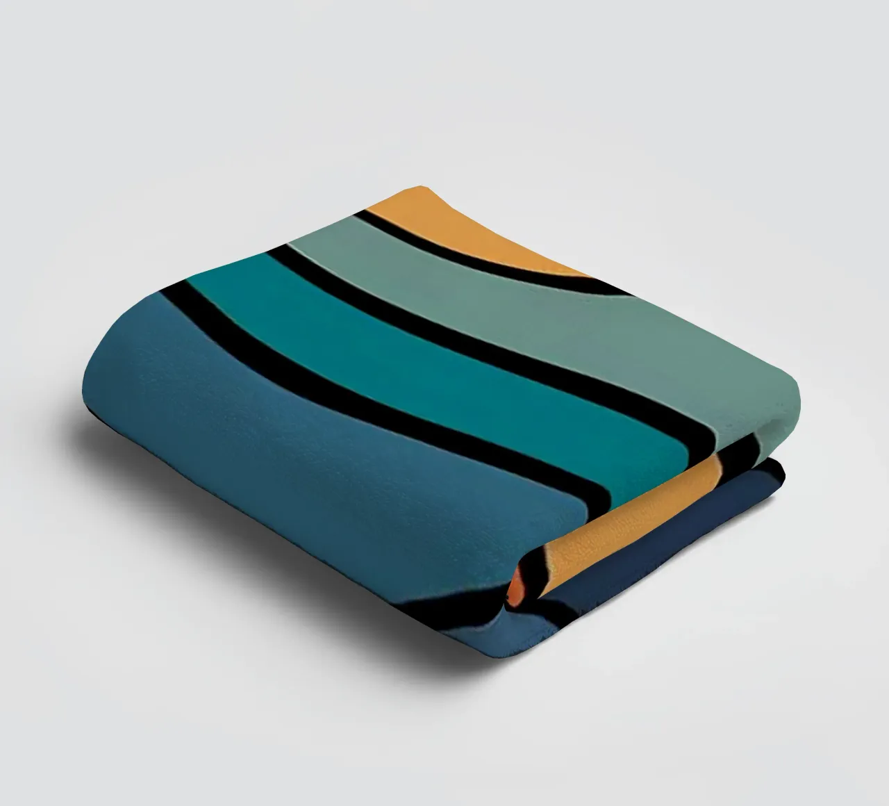 Abstract Colorful Waves towel by James M Coyle