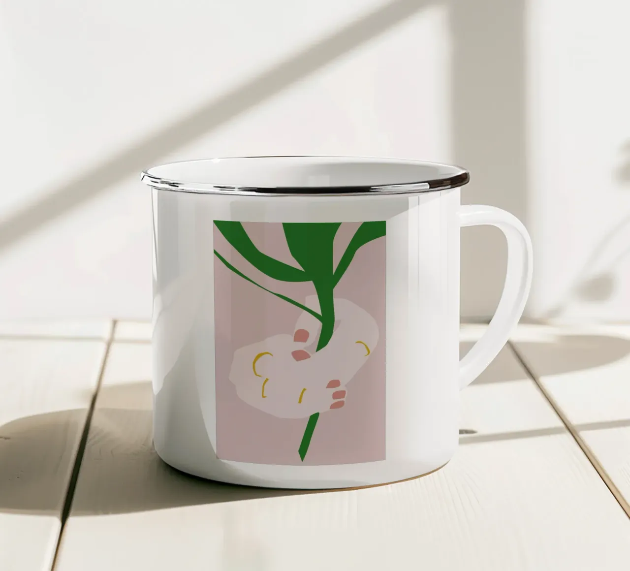 Flower For You tazza in smalto da Helena Ravenne