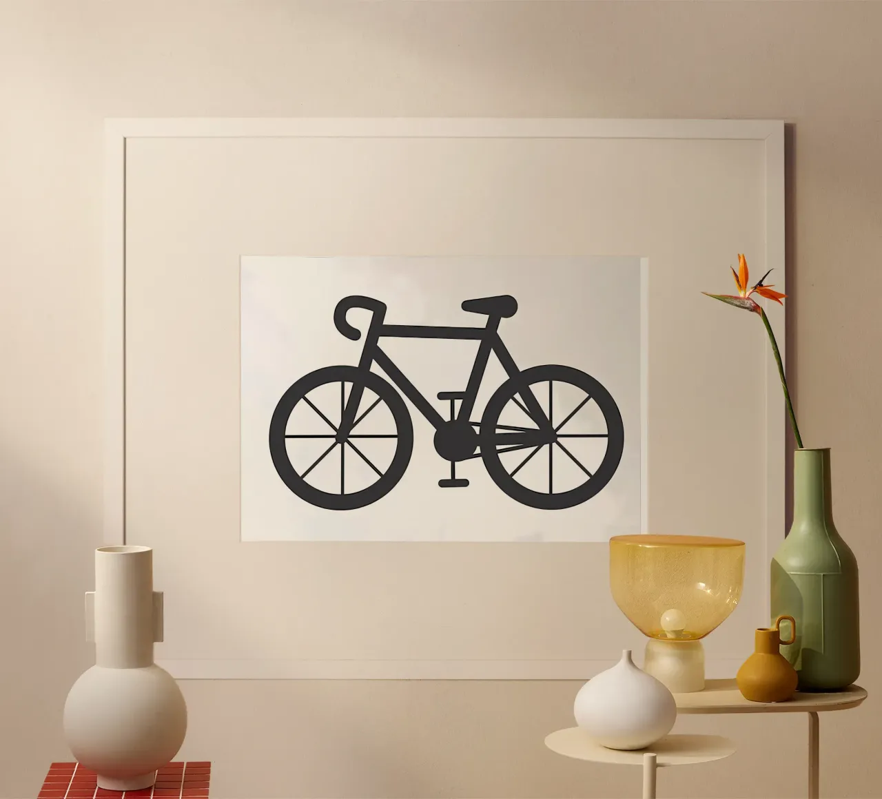 fiets poster van Albert S Jacob