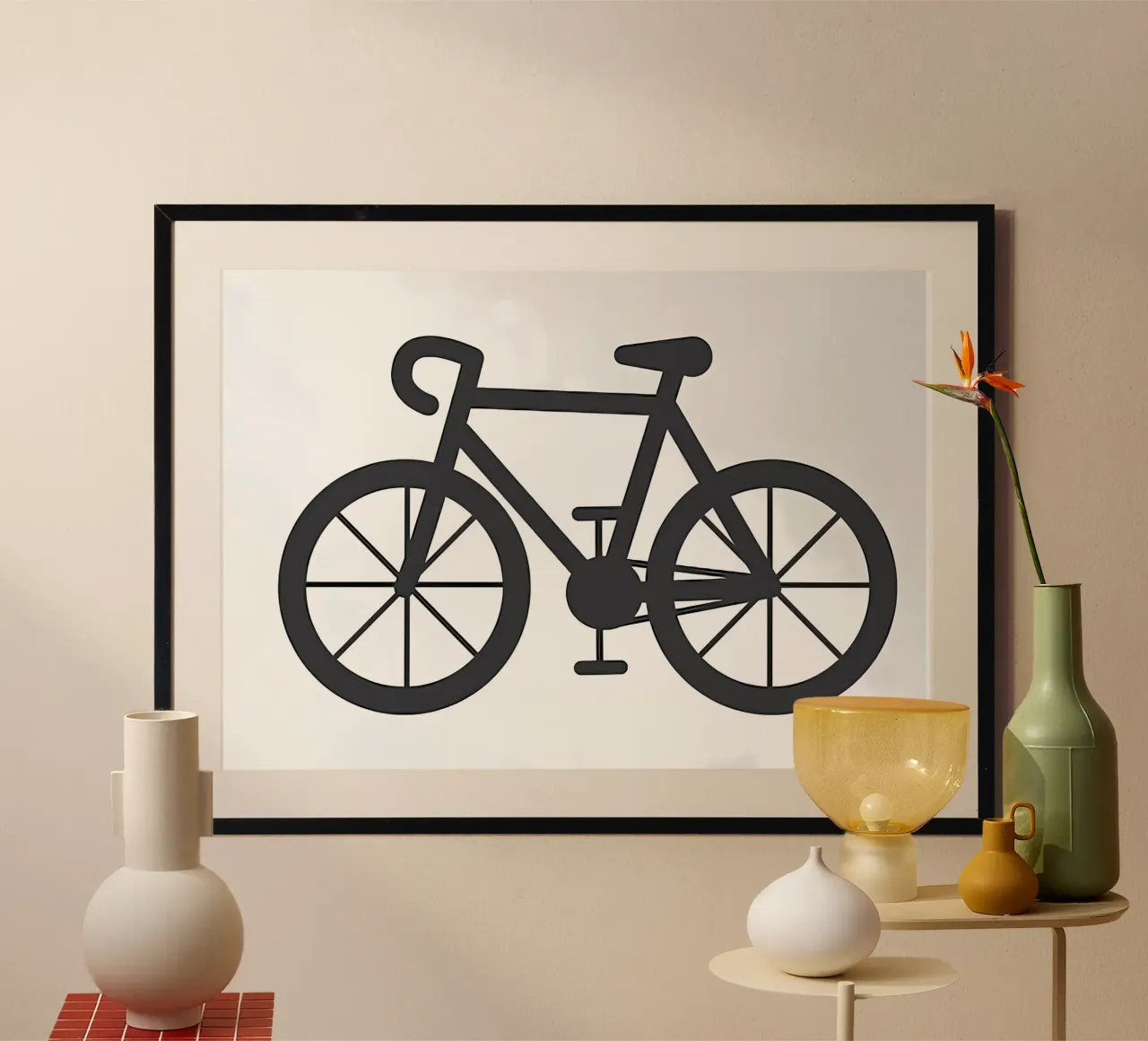 fiets poster van Albert S Jacob