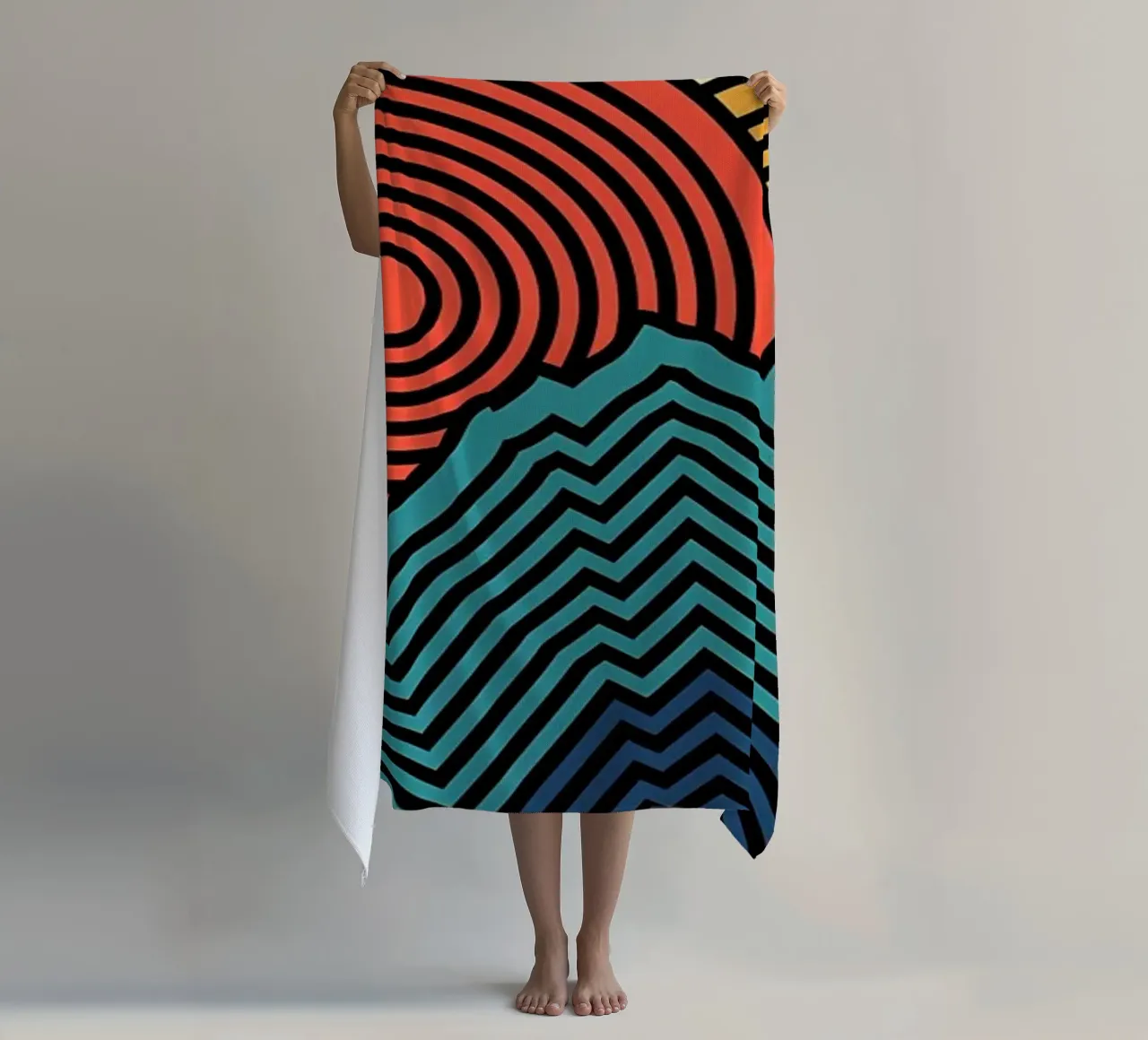 Natuurpatroon strandhanddoek van James M Coyle