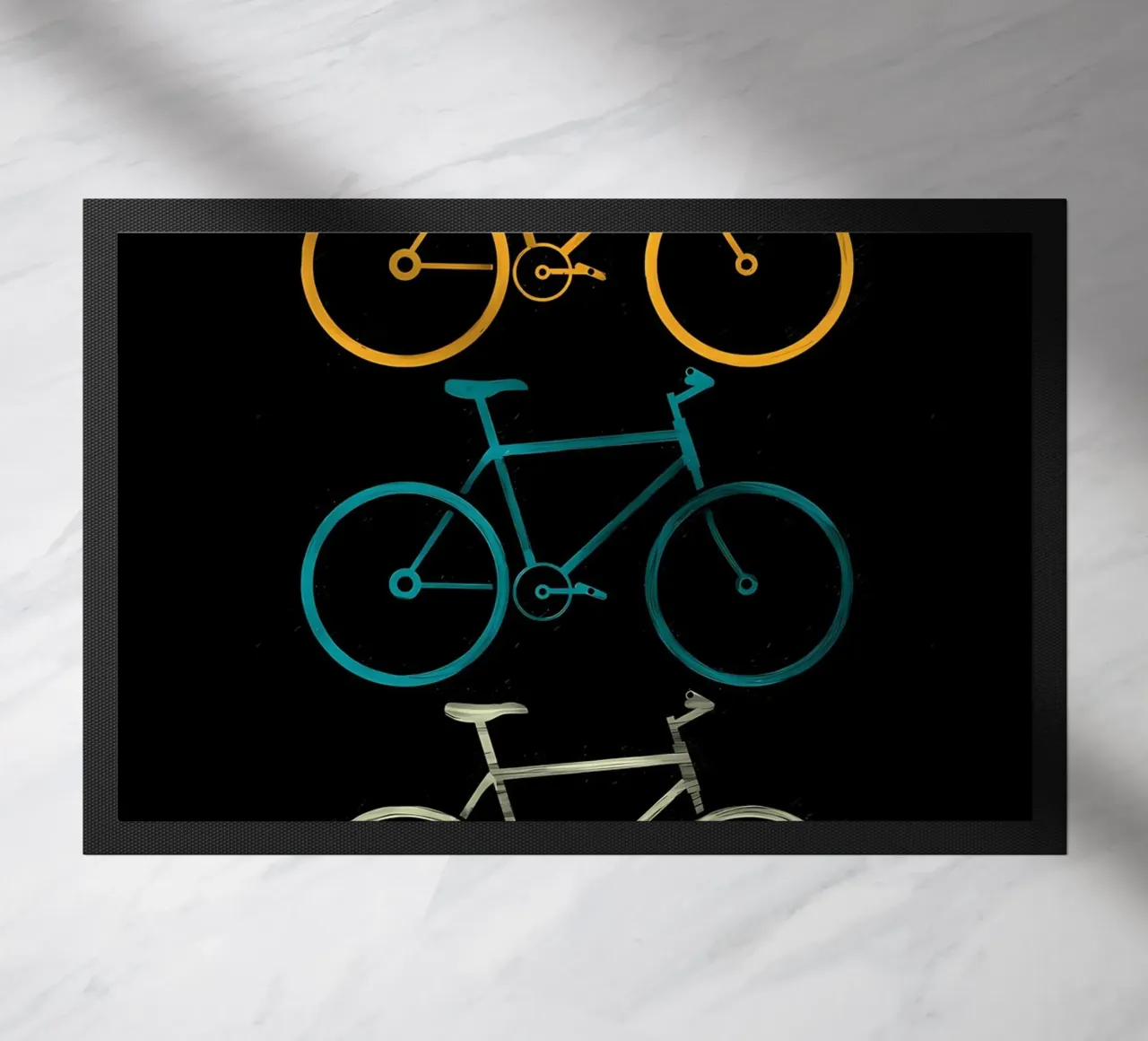 bikes doormat by Albert S Jacob