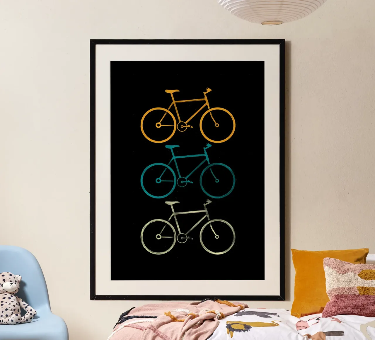 biciclette poster con telaio in legno da Albert S Jacob