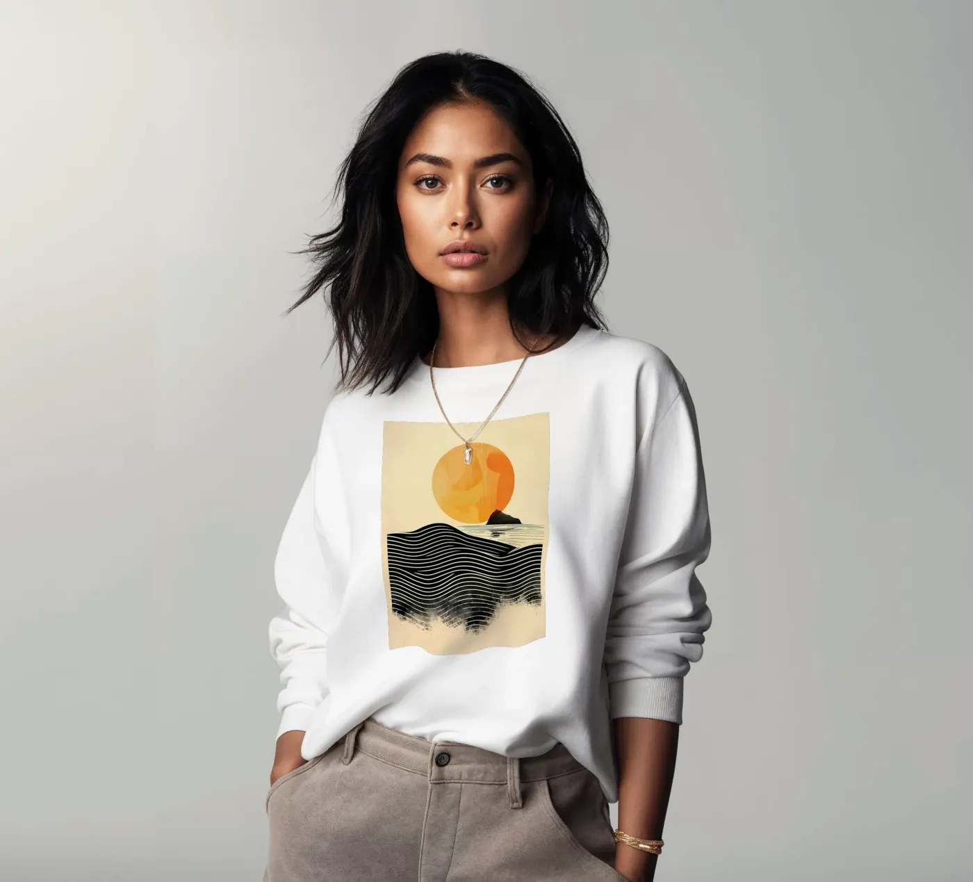 Sunset Waves sweatshirt by James M Coyle