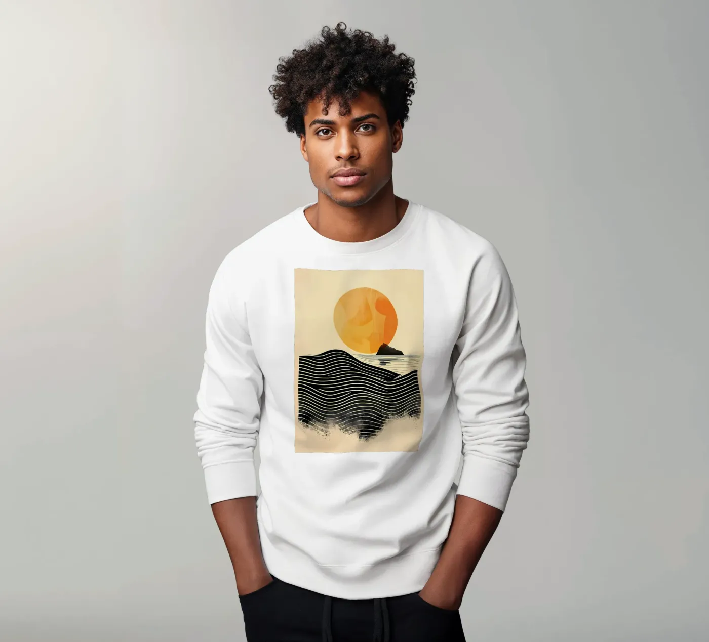 Sunset Waves sweatshirt by James M Coyle