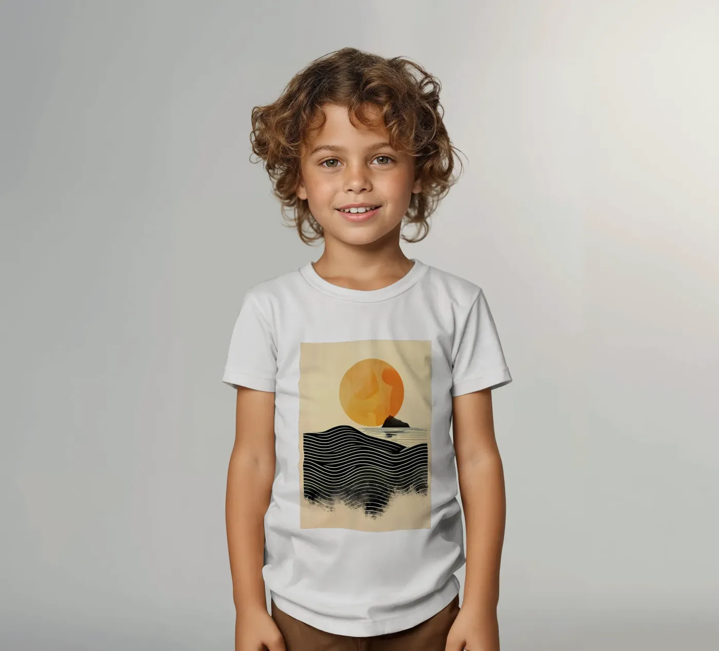 Onde del tramonto t-shirt bambini da James M Coyle