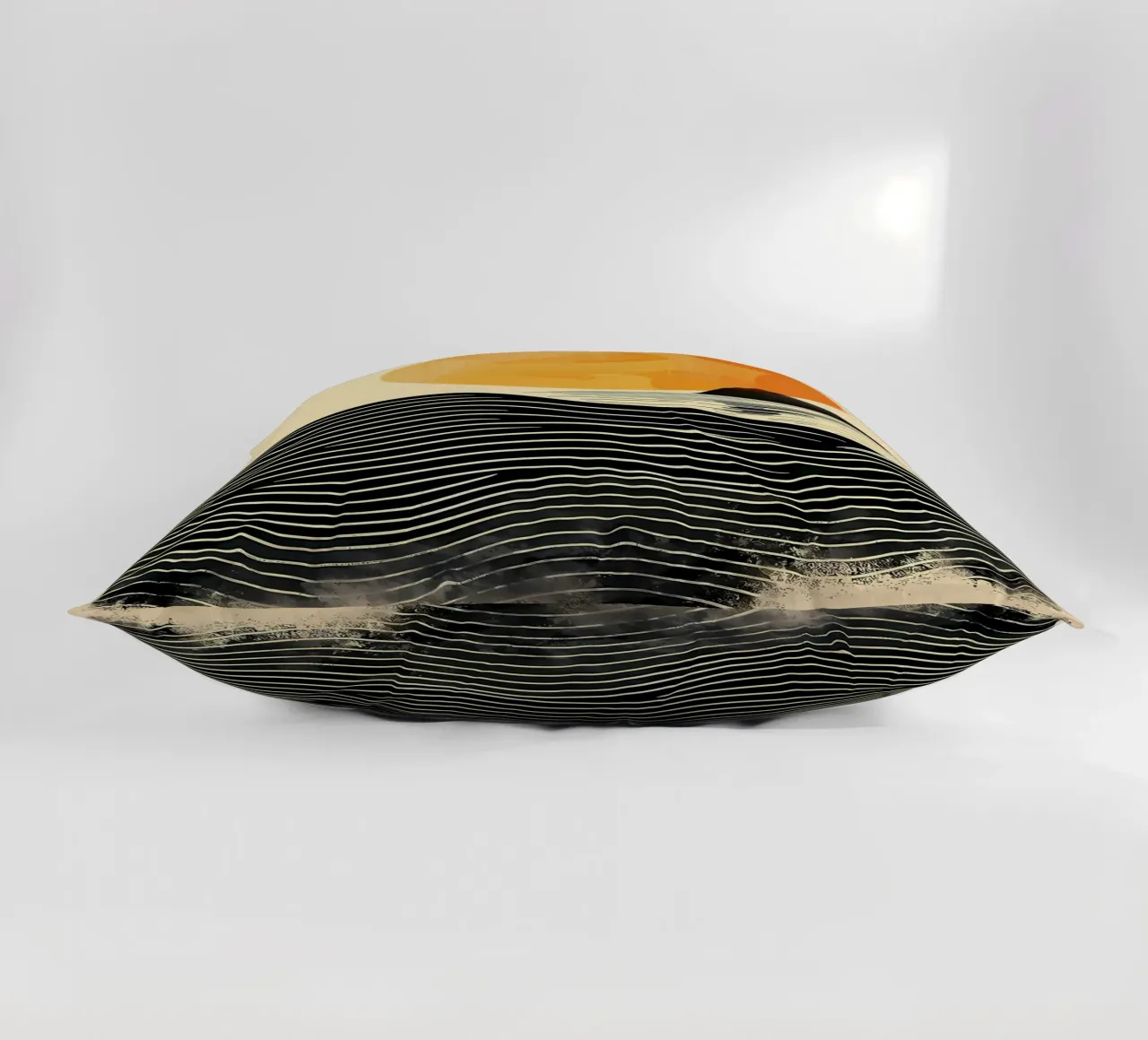 Sunset Waves decorative cushion by James M Coyle