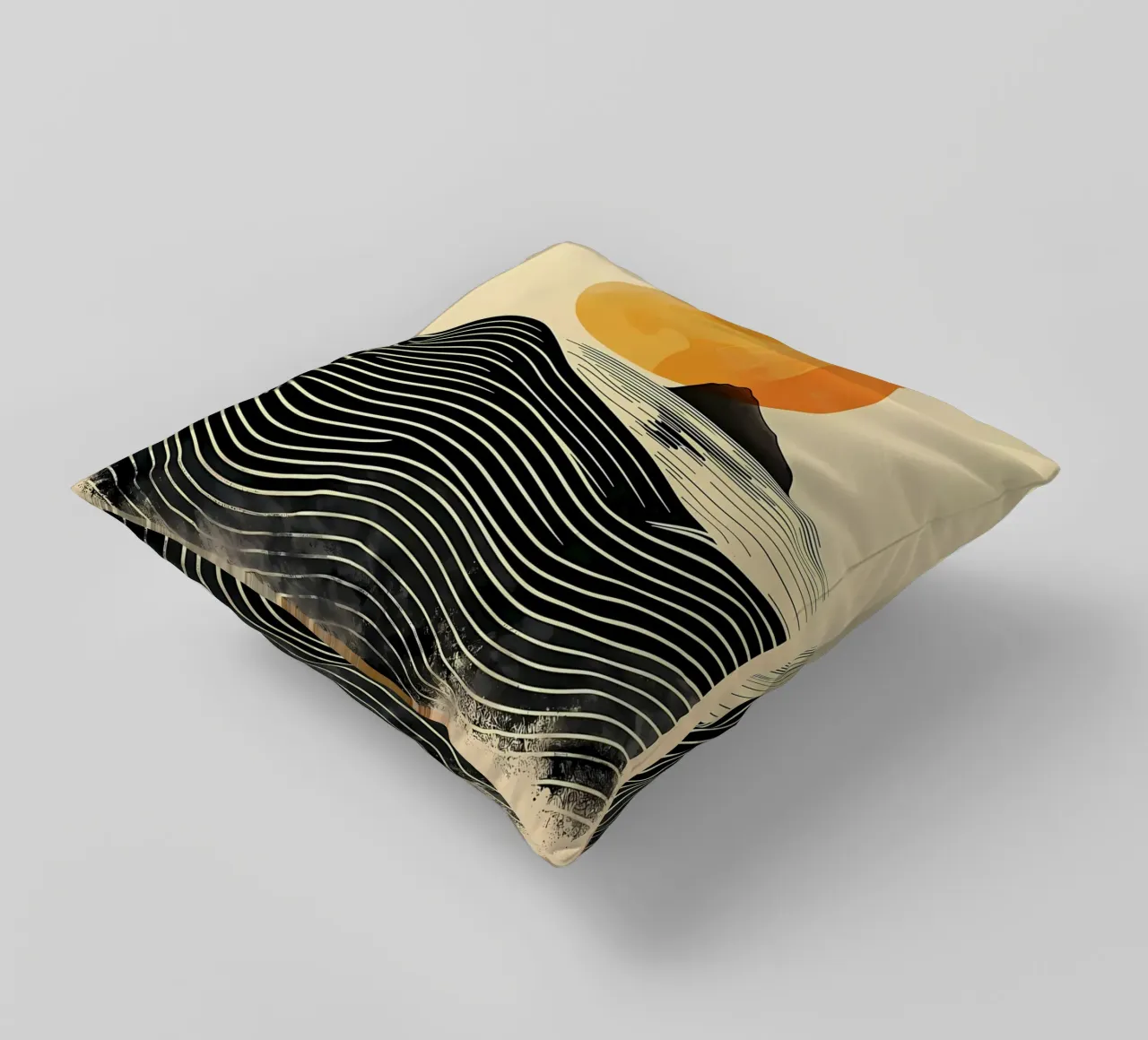 Sunset Waves decorative cushion by James M Coyle