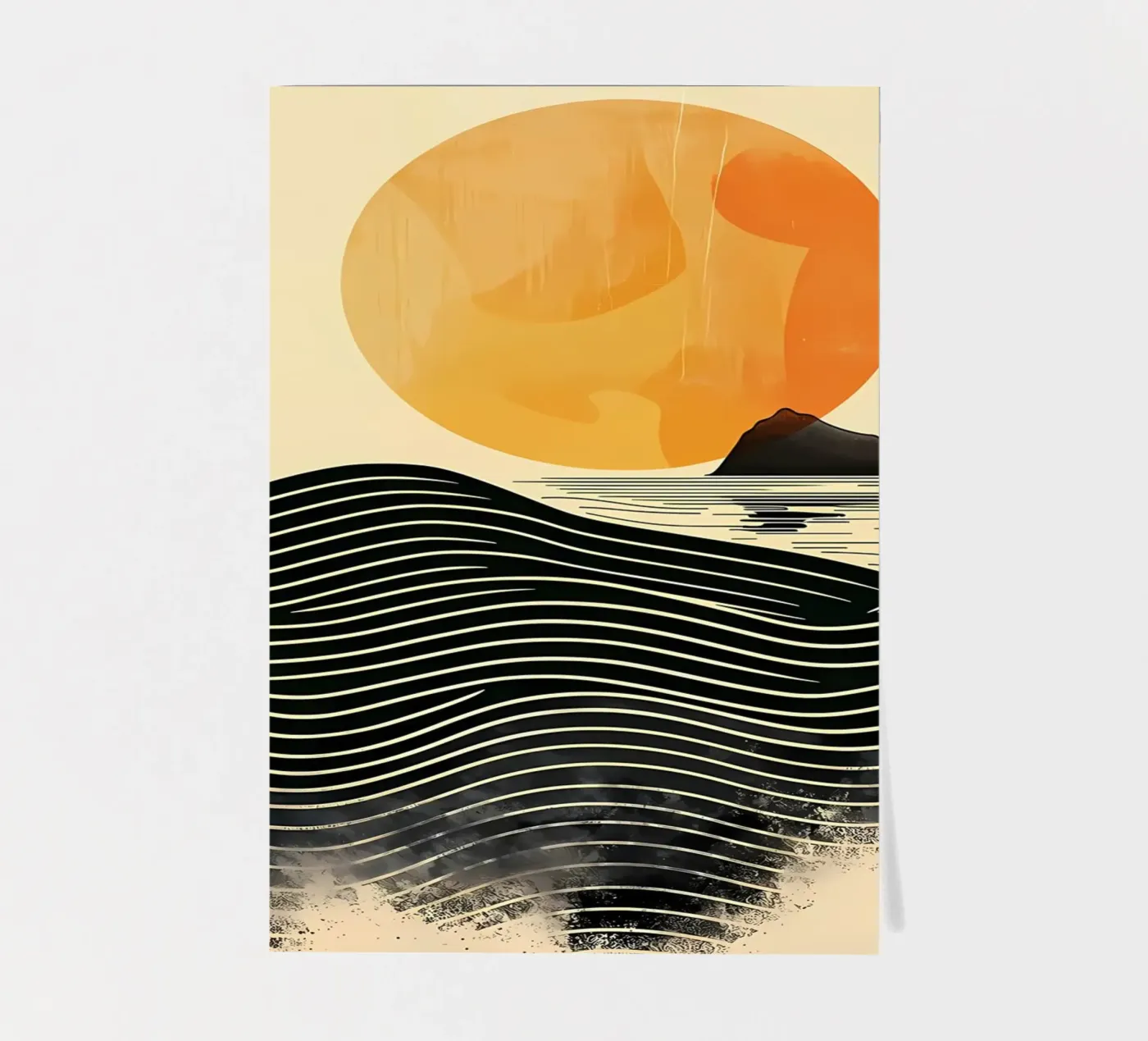 Onde del tramonto foglio adesivo da James M Coyle