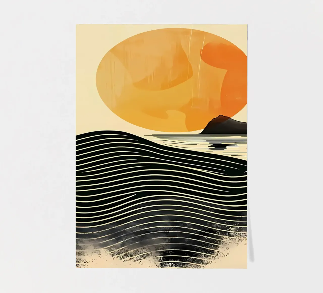 Sunset Waves sticker sheet by James M Coyle