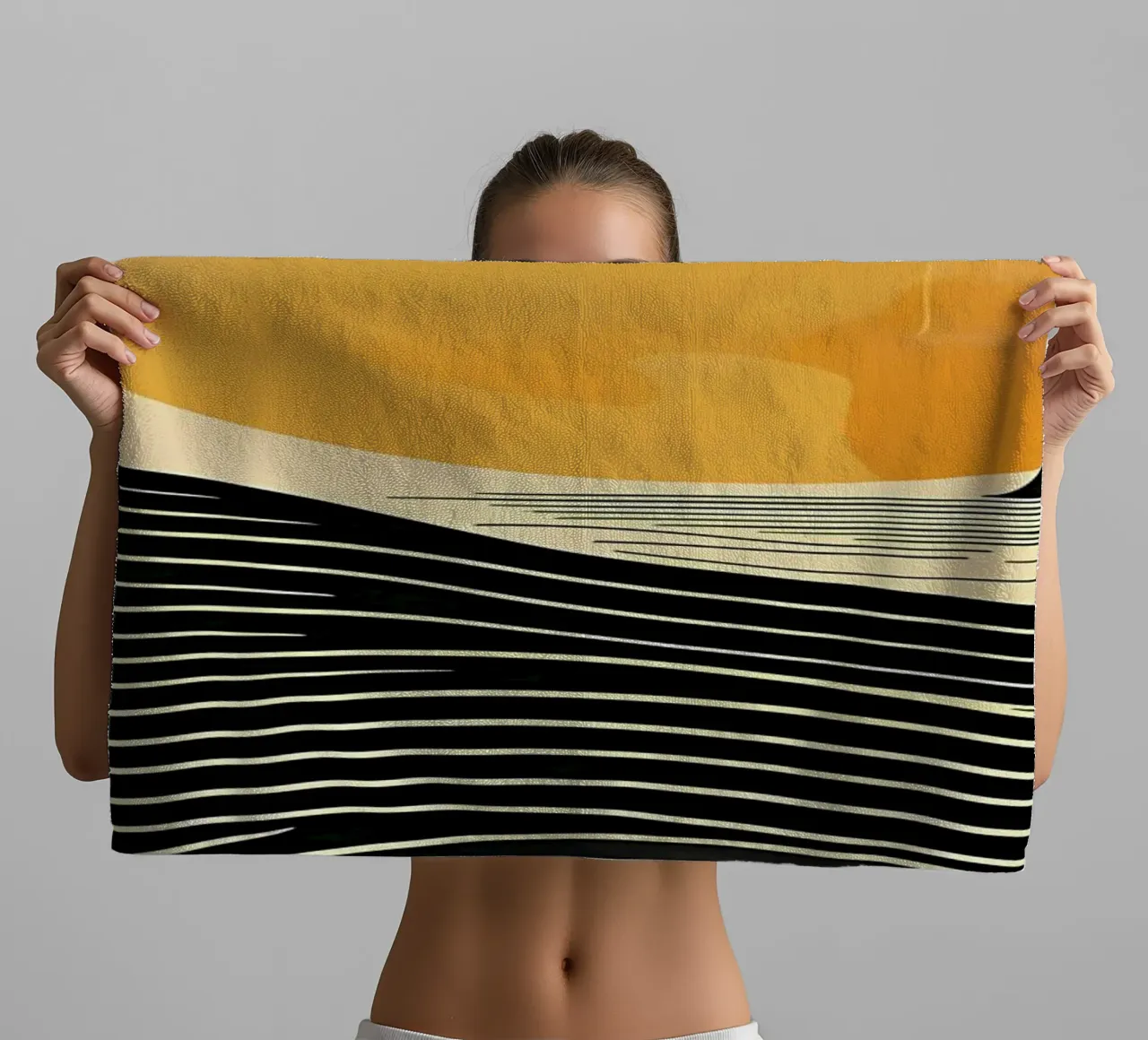 Sunset Waves towel by James M Coyle