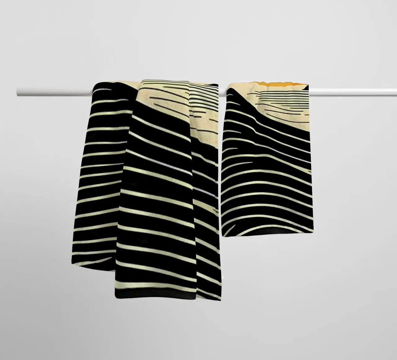 Sunset Waves towel by James M Coyle