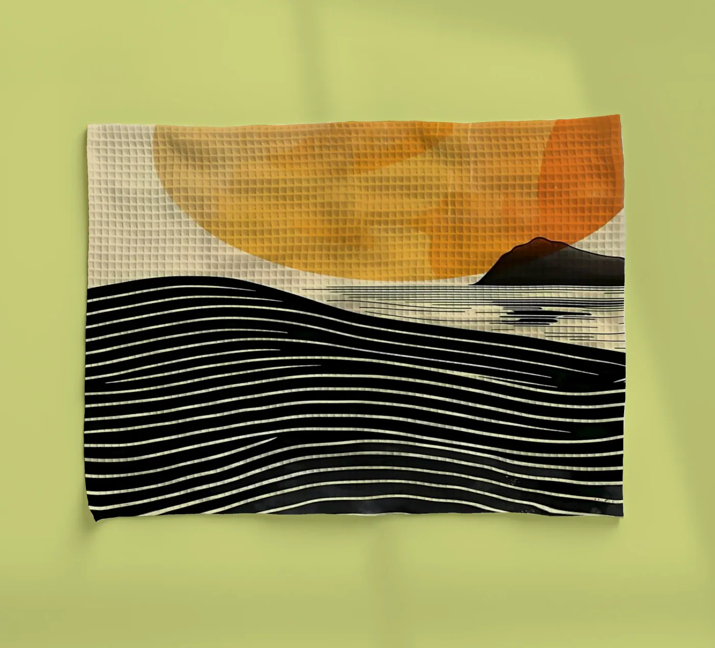 Vagues du coucher du soleil torchon de James M Coyle
