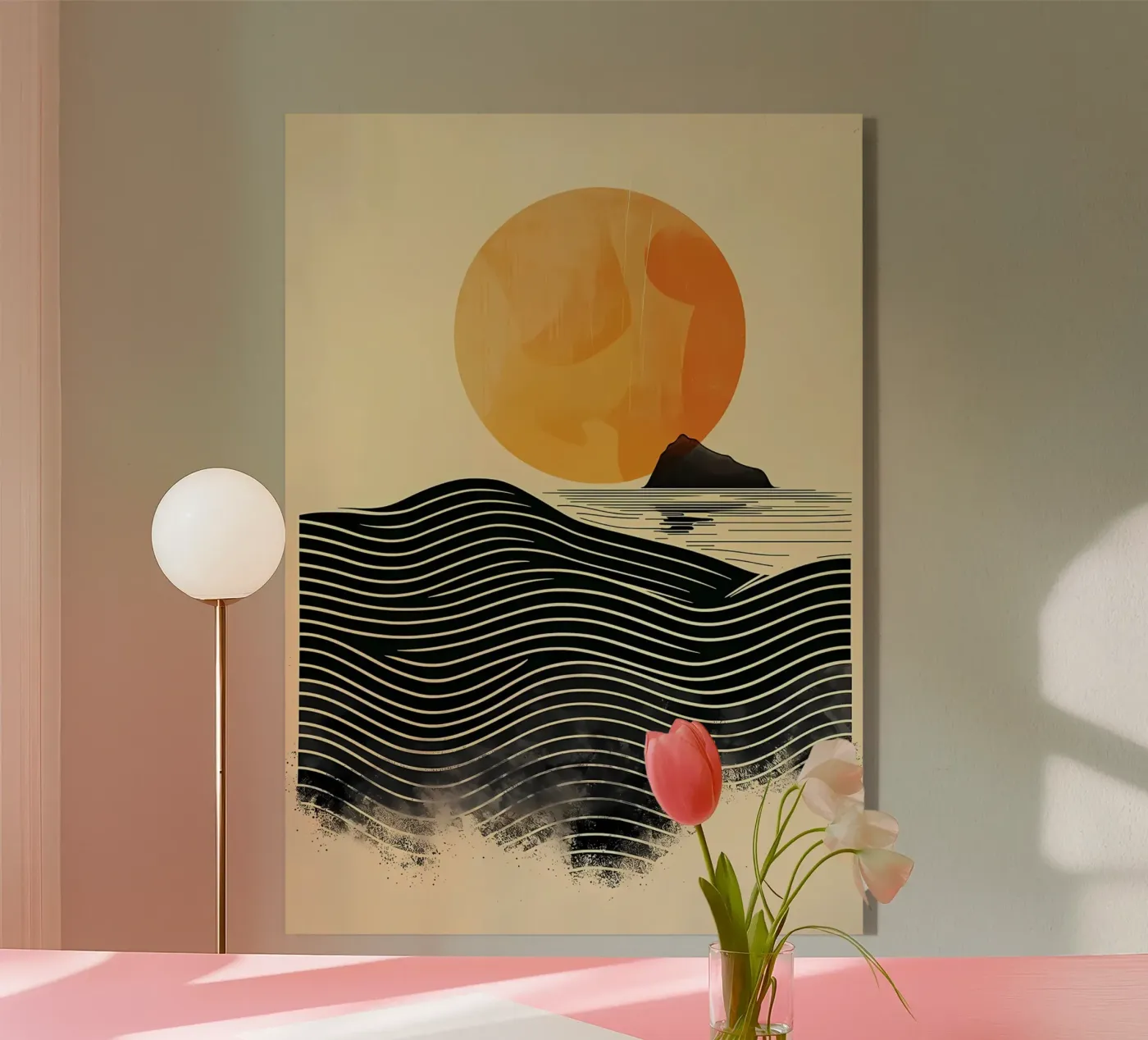 Sunset Waves acrylic glass by James M Coyle