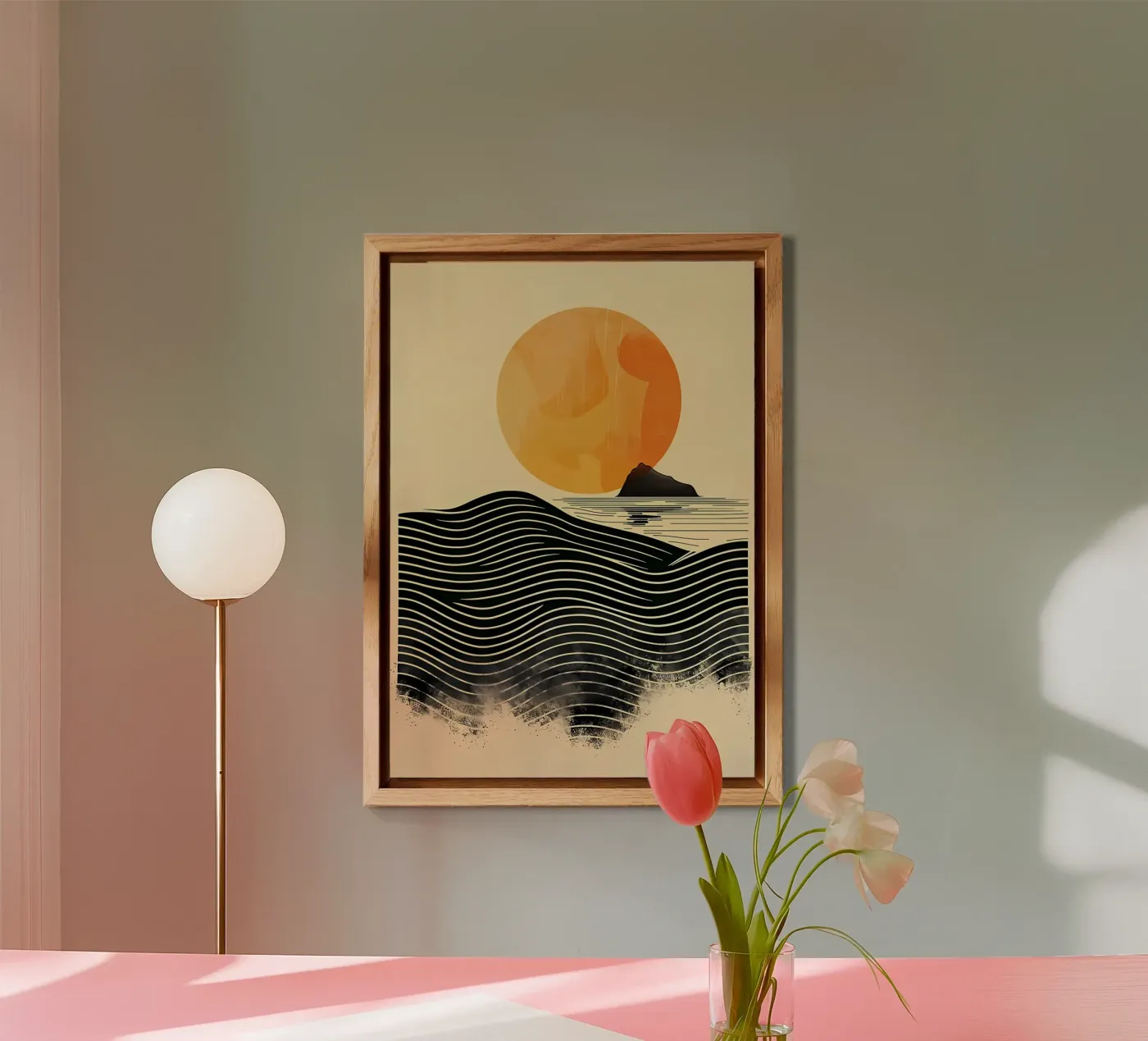 Sunset Waves forex plate by James M Coyle