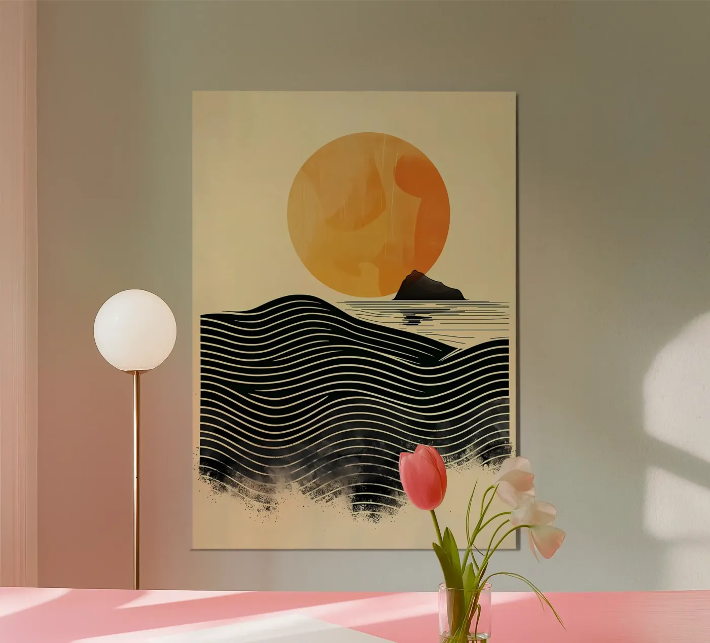 Sunset Waves forex plate by James M Coyle