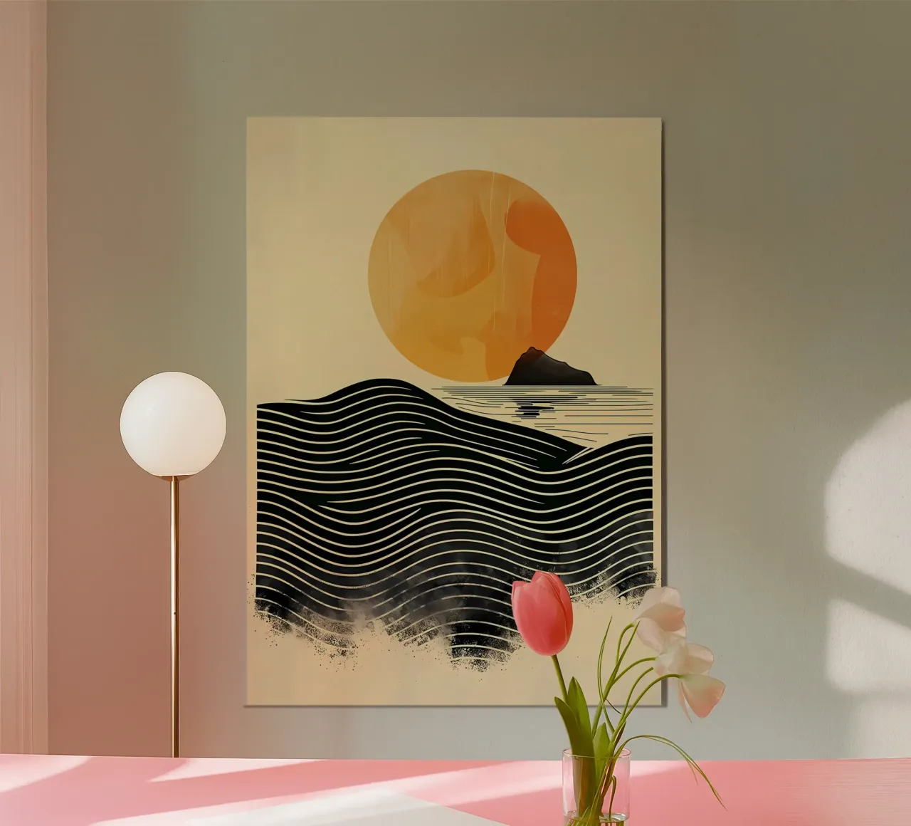 Sunset Waves poster by James M Coyle