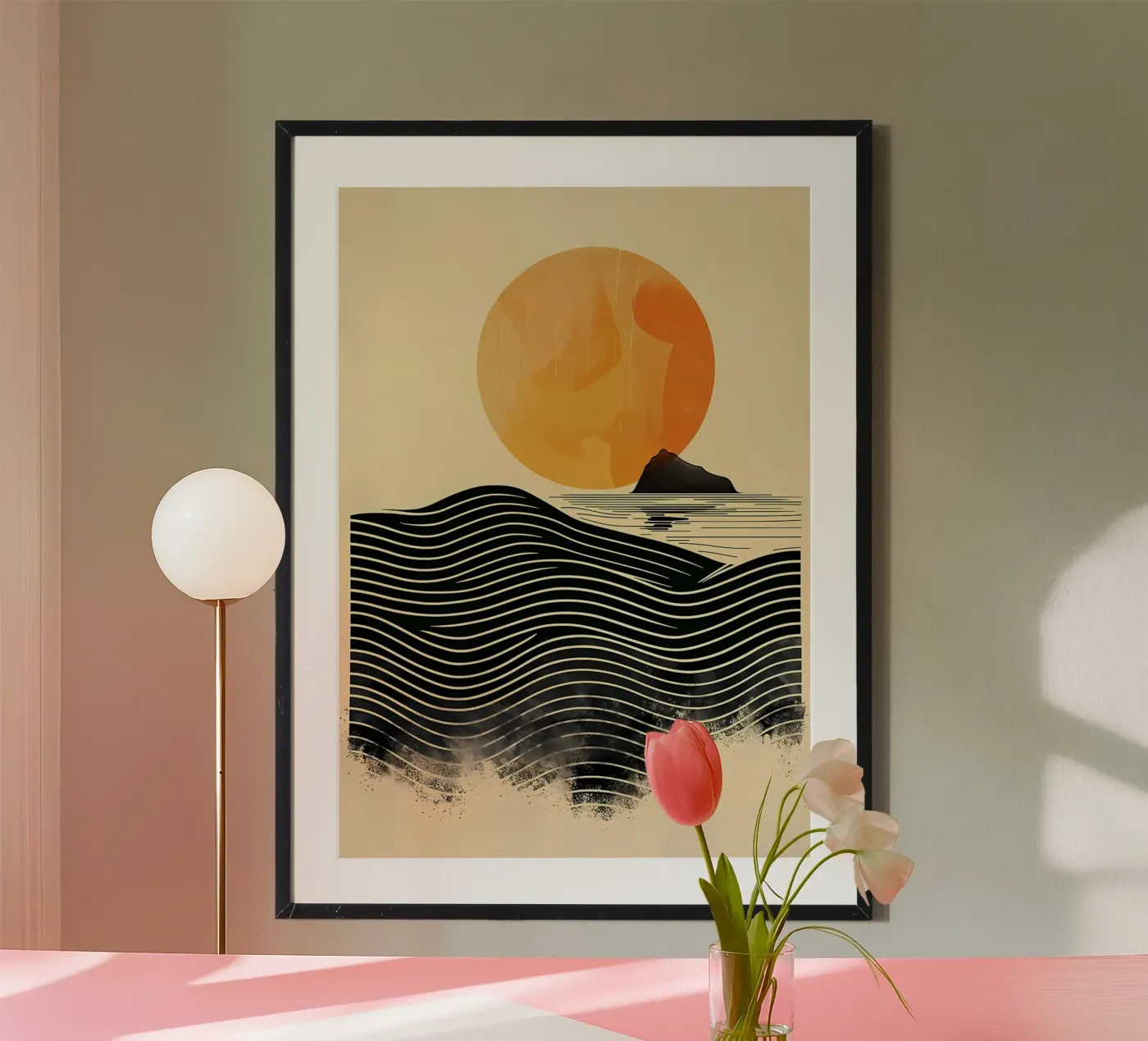 Sunset Waves poster by James M Coyle