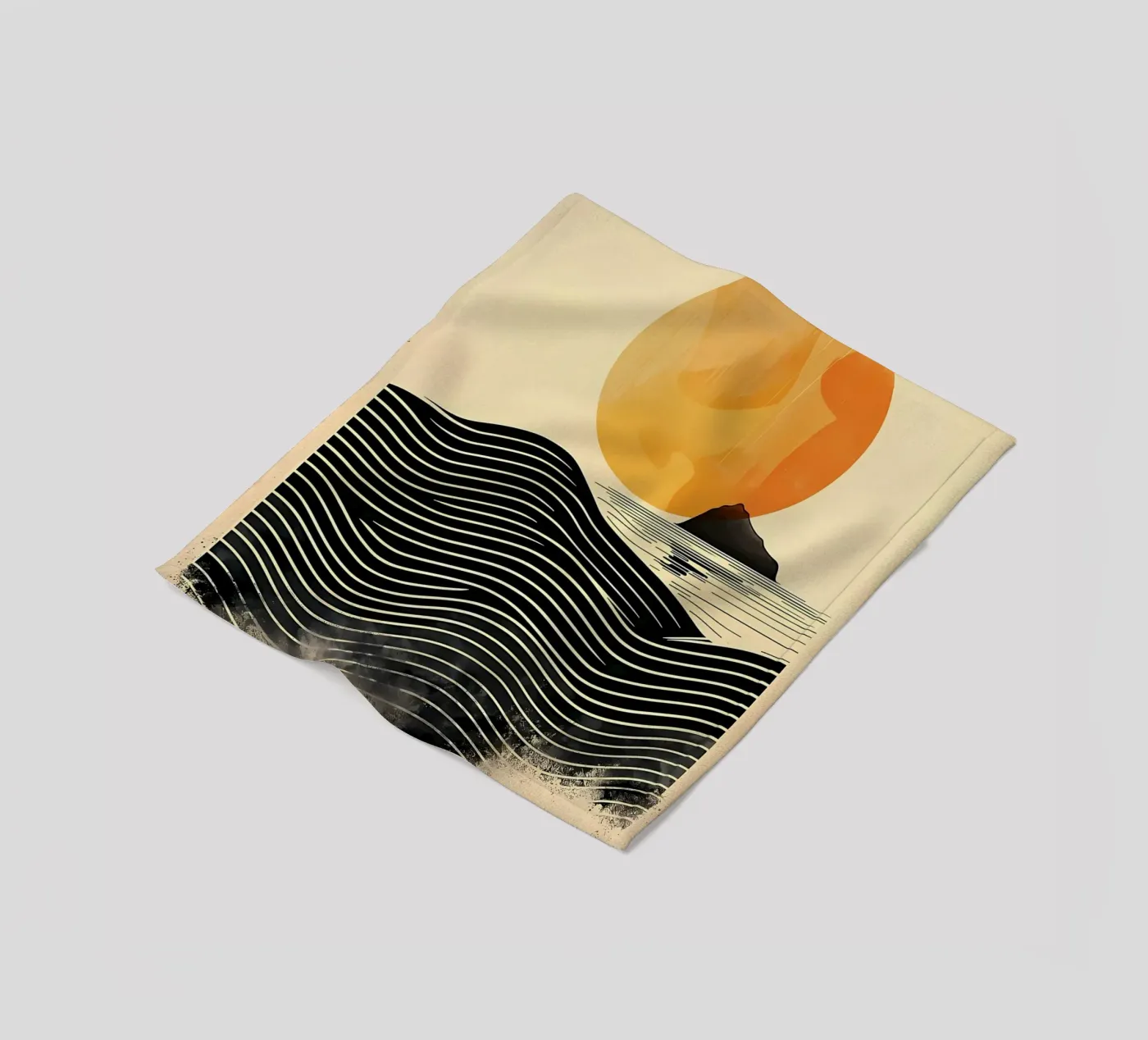 Sunset Waves fleece blanket by James M Coyle