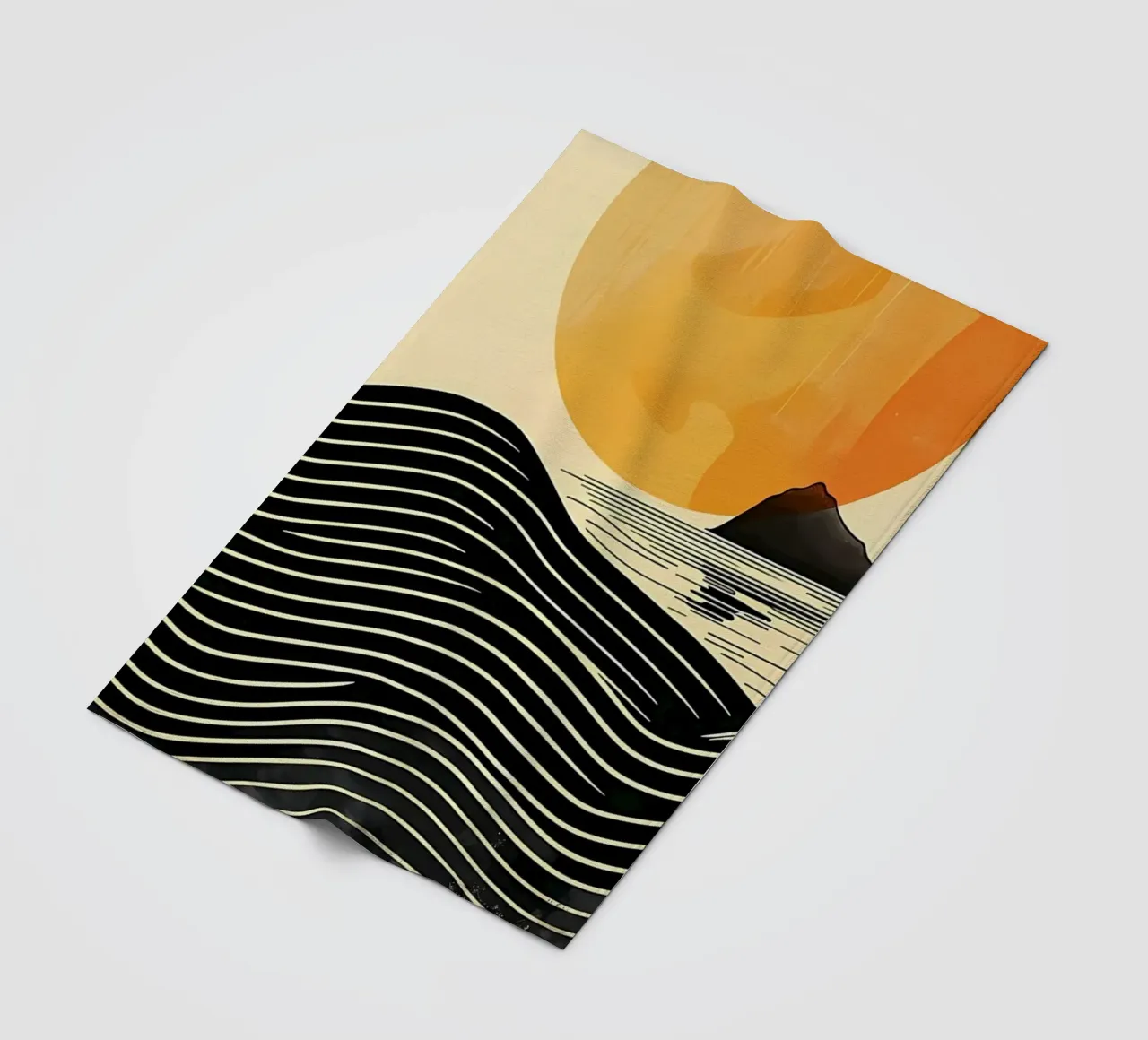 Zonsondergang Golven fleecedeken van James M Coyle