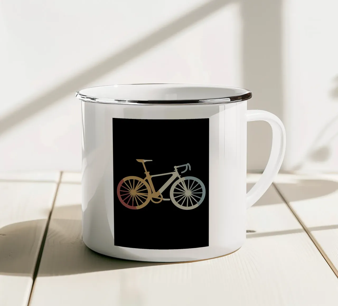 Bicicleta Retro Vintage taza de esmalte de Albert S Jacob