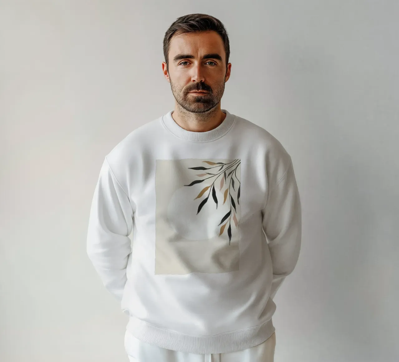 Japandi botanicals 2 sweatshirt by Rebecca Clark Wyrick