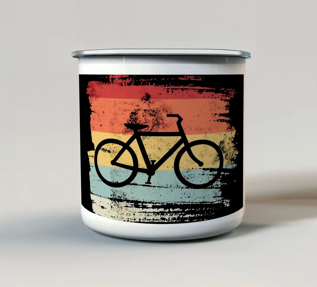 Arte della bicicletta retrò tazza in smalto da Albert S Jacob