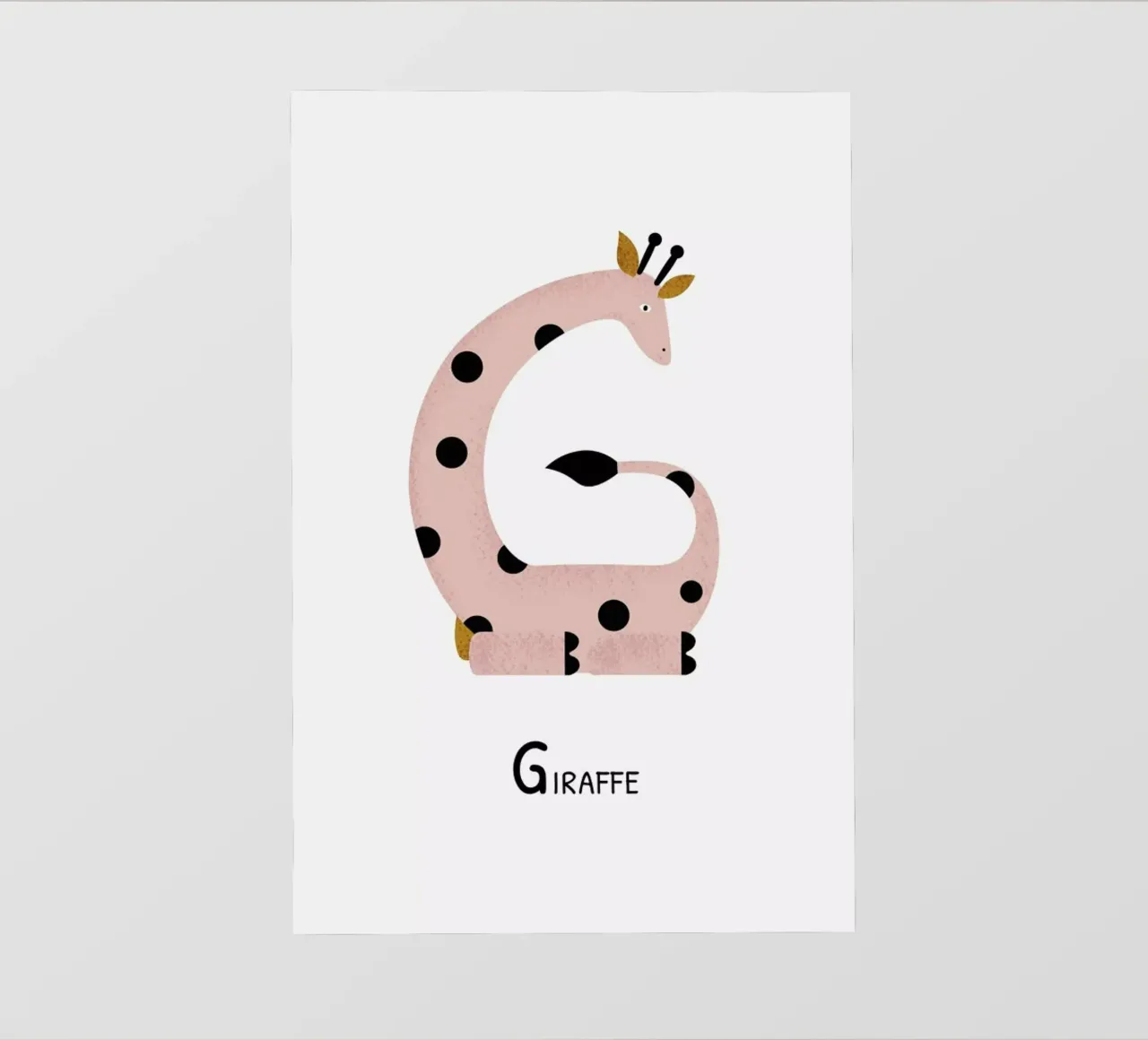 G for Giraffe pellicola backlit da Little Flourishes