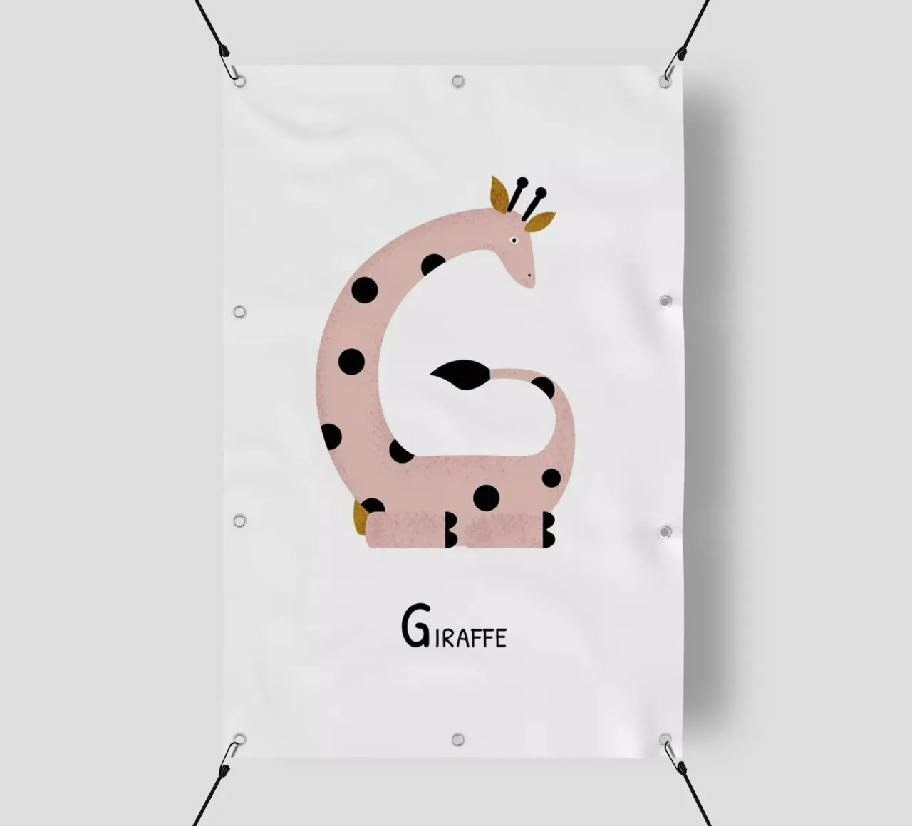 G for Giraffe telo in pvc da Little Flourishes
