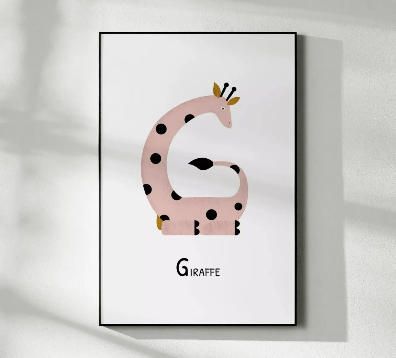 G for Giraffe plexiglass da Little Flourishes