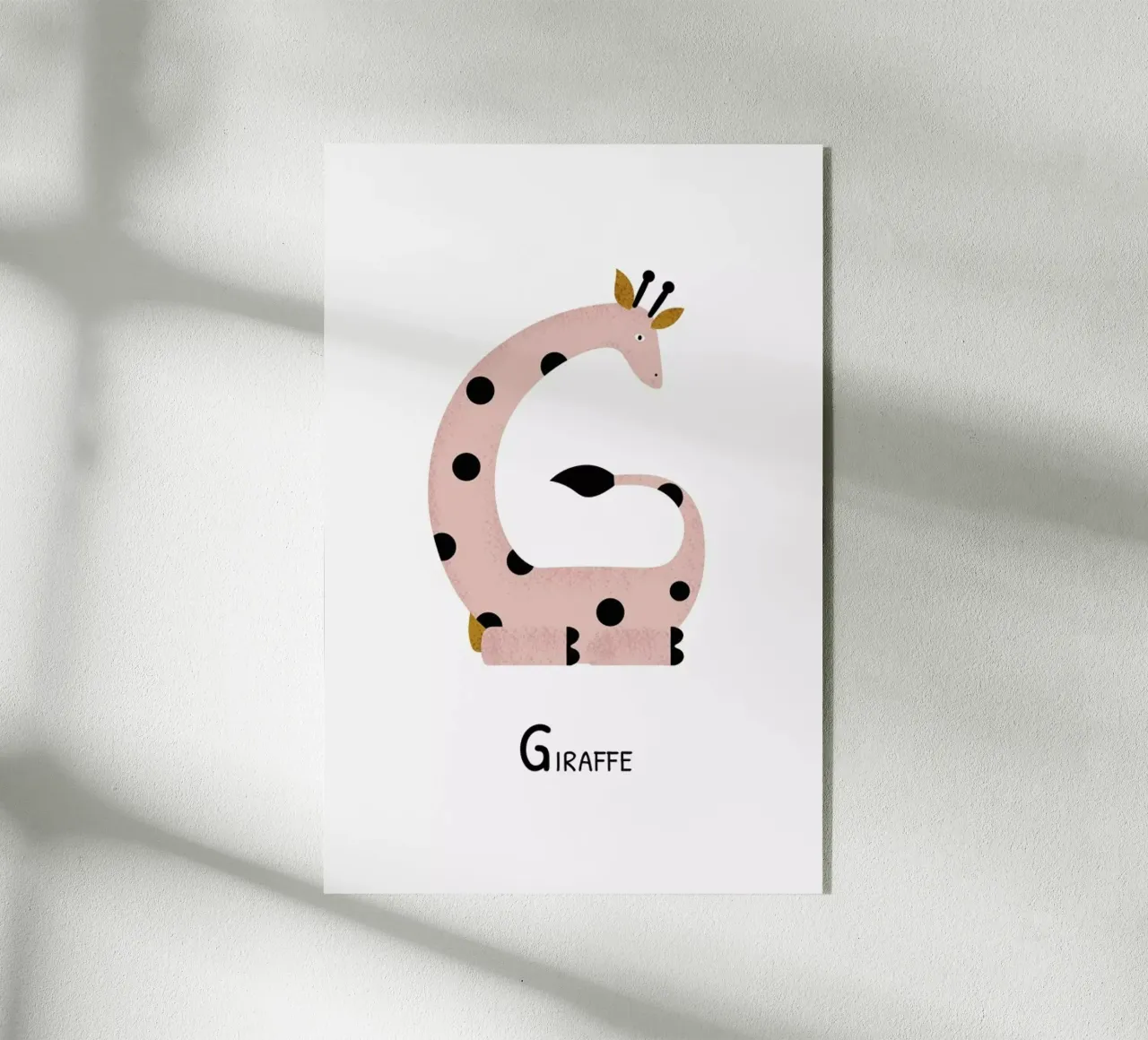 G for Giraffe plexiglass da Little Flourishes