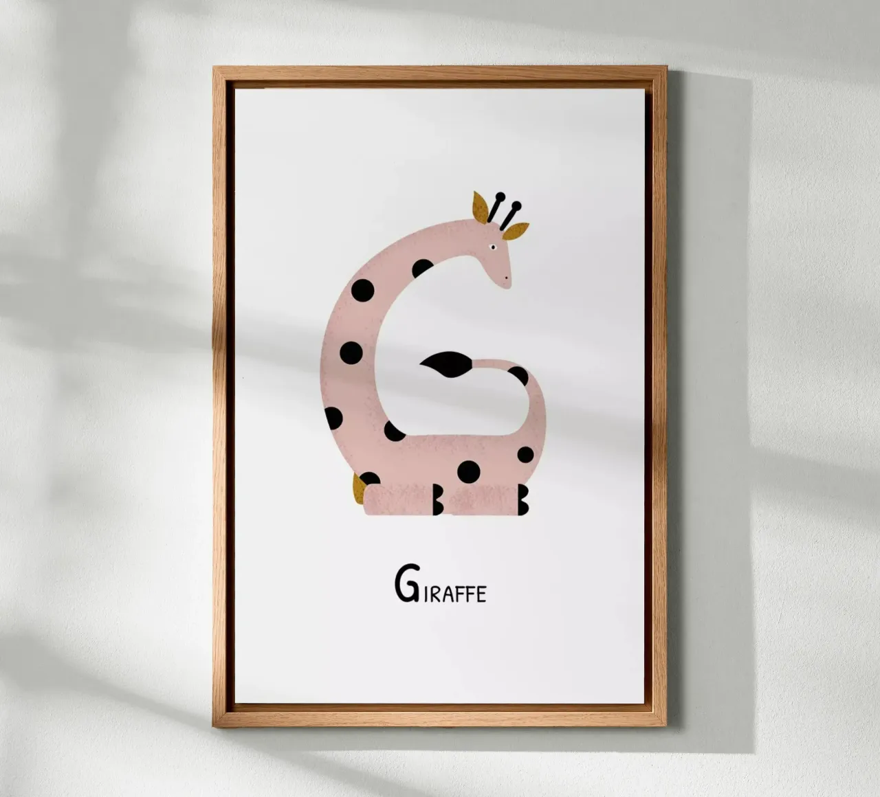 G for Giraffe alluminio dibond da Little Flourishes