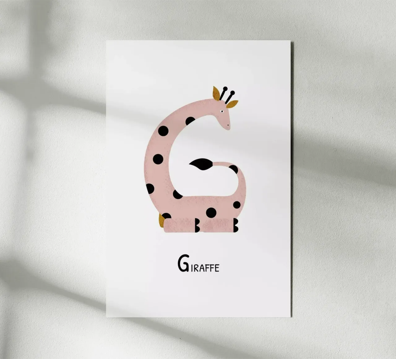 G for Giraffe alluminio dibond da Little Flourishes