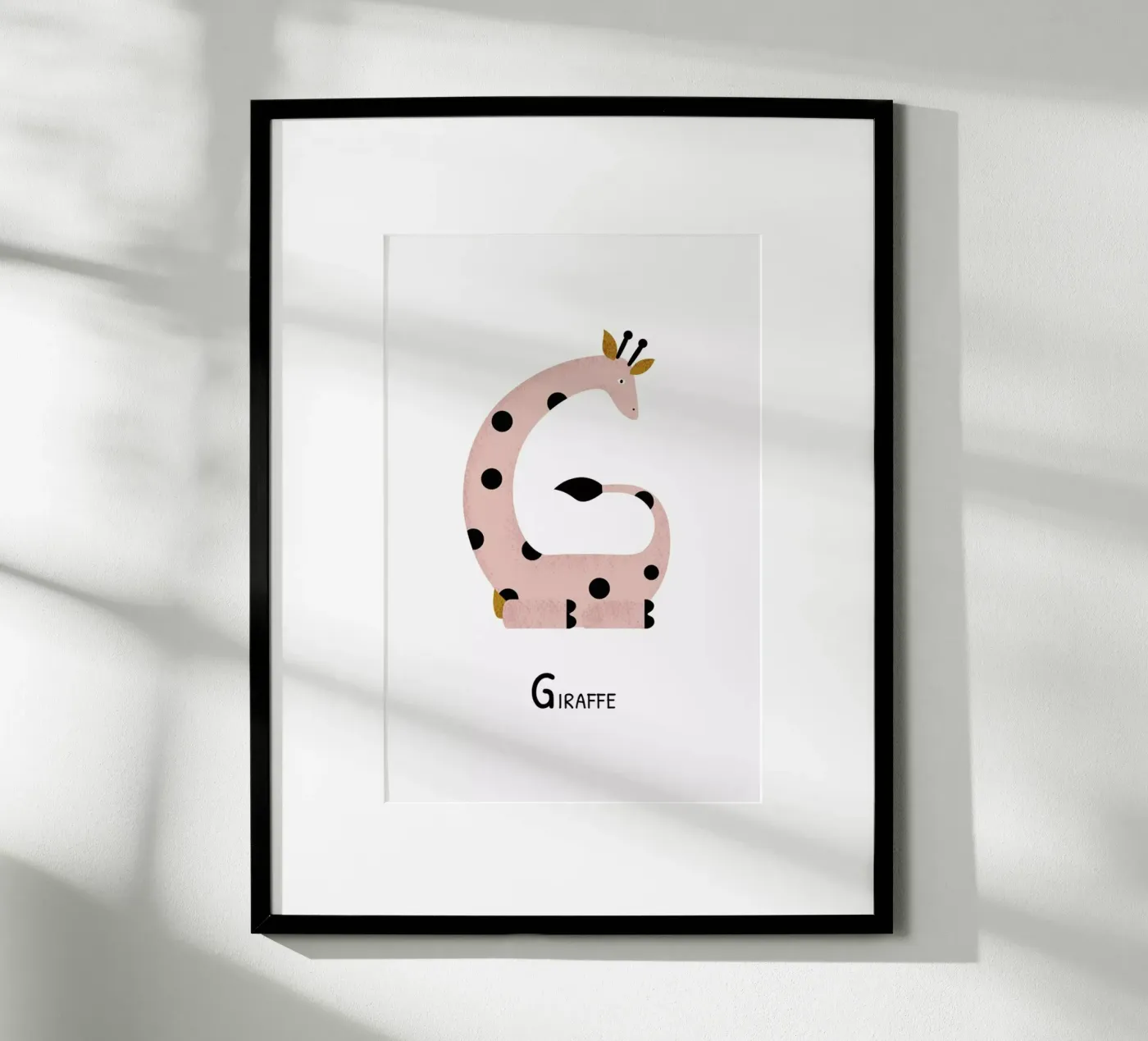 G for Giraffe poster da Little Flourishes