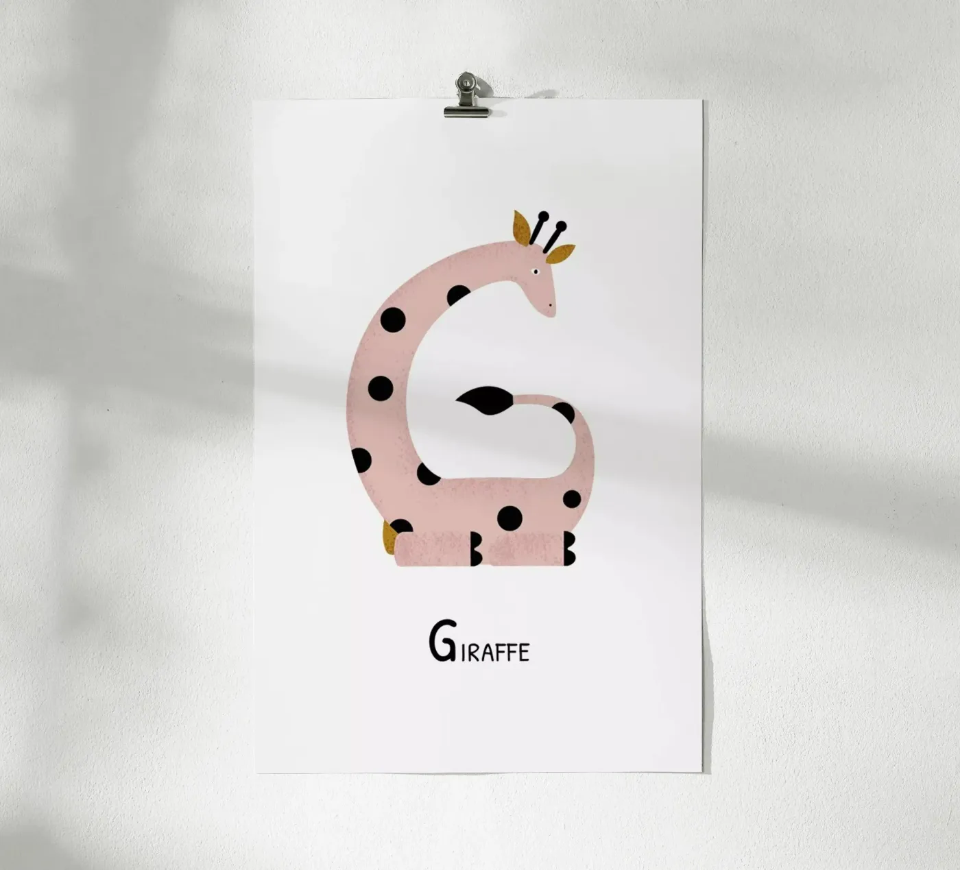 G for Giraffe poster da Little Flourishes