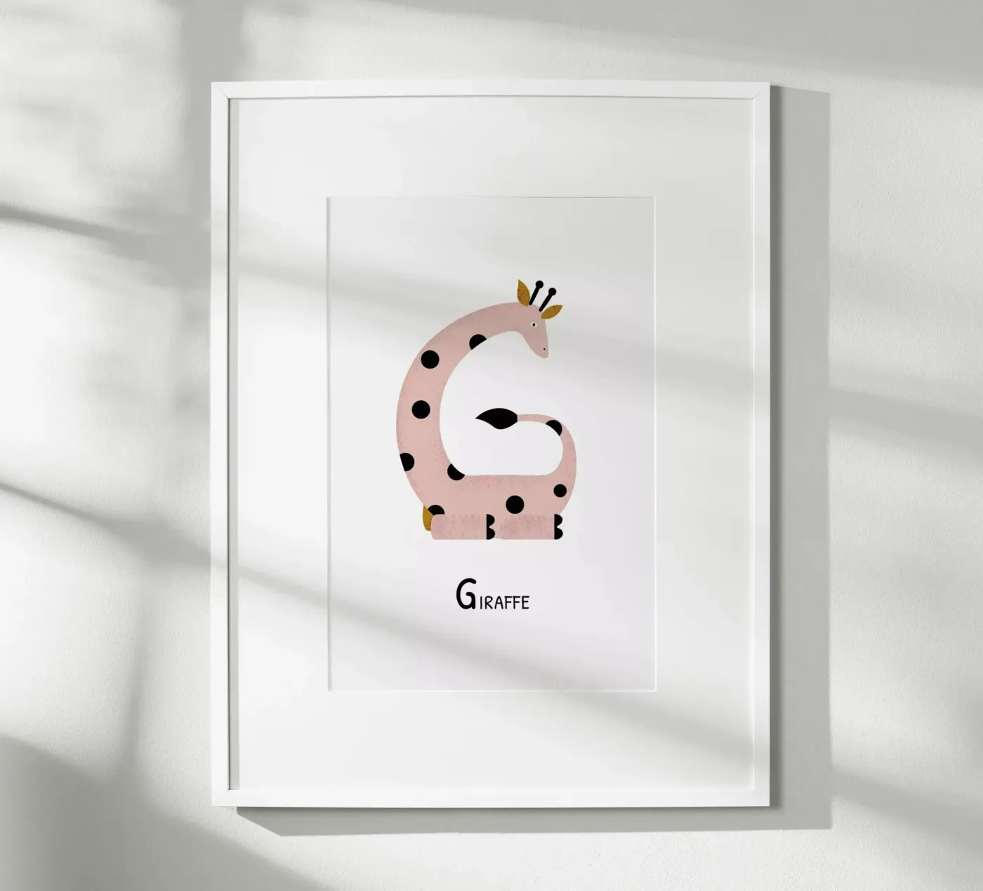 G for Giraffe poster da Little Flourishes