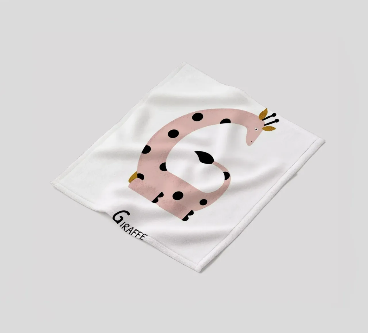 G for Giraffe coperta in pile da Little Flourishes