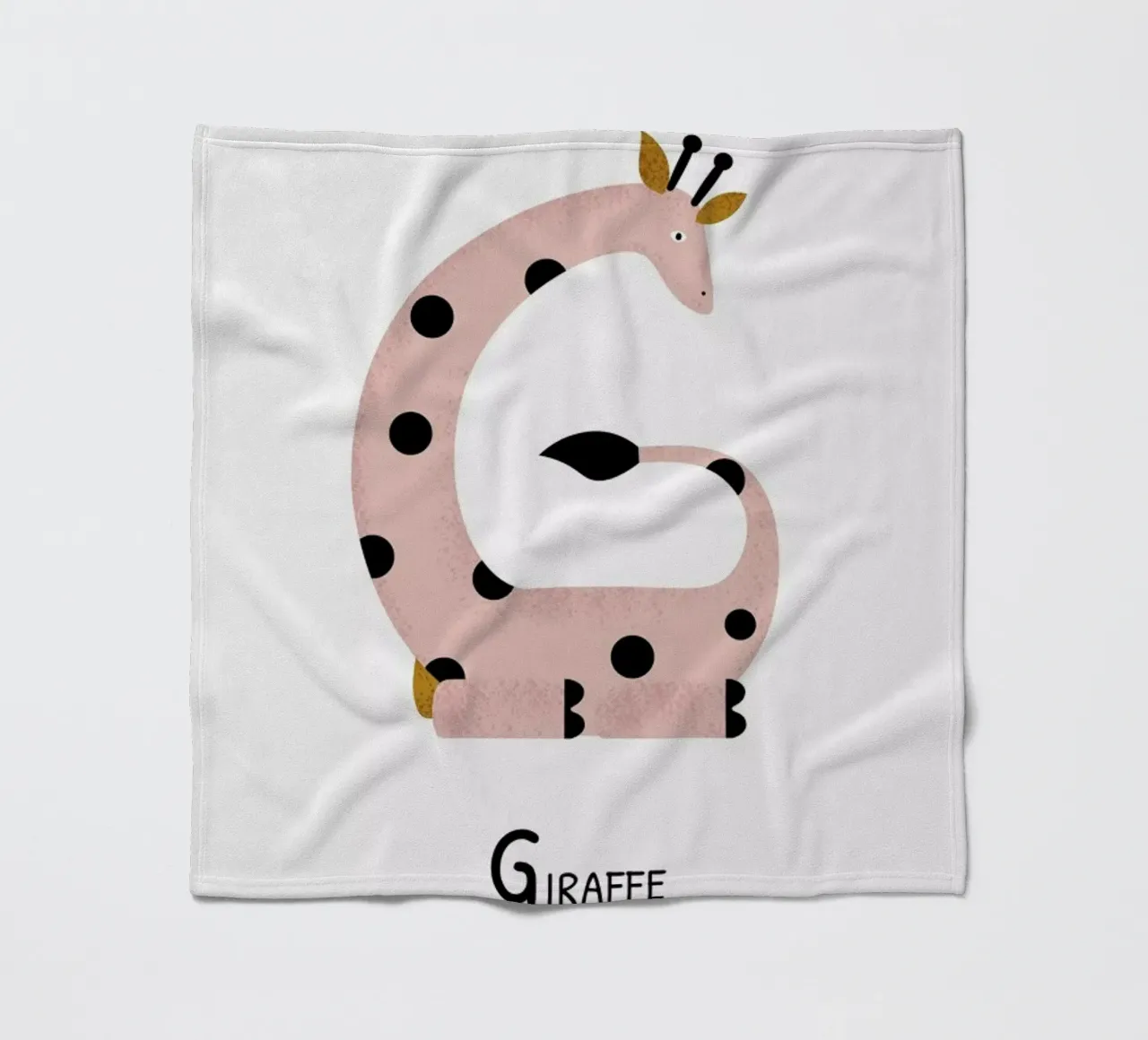 G for Giraffe coperta in pile da Little Flourishes