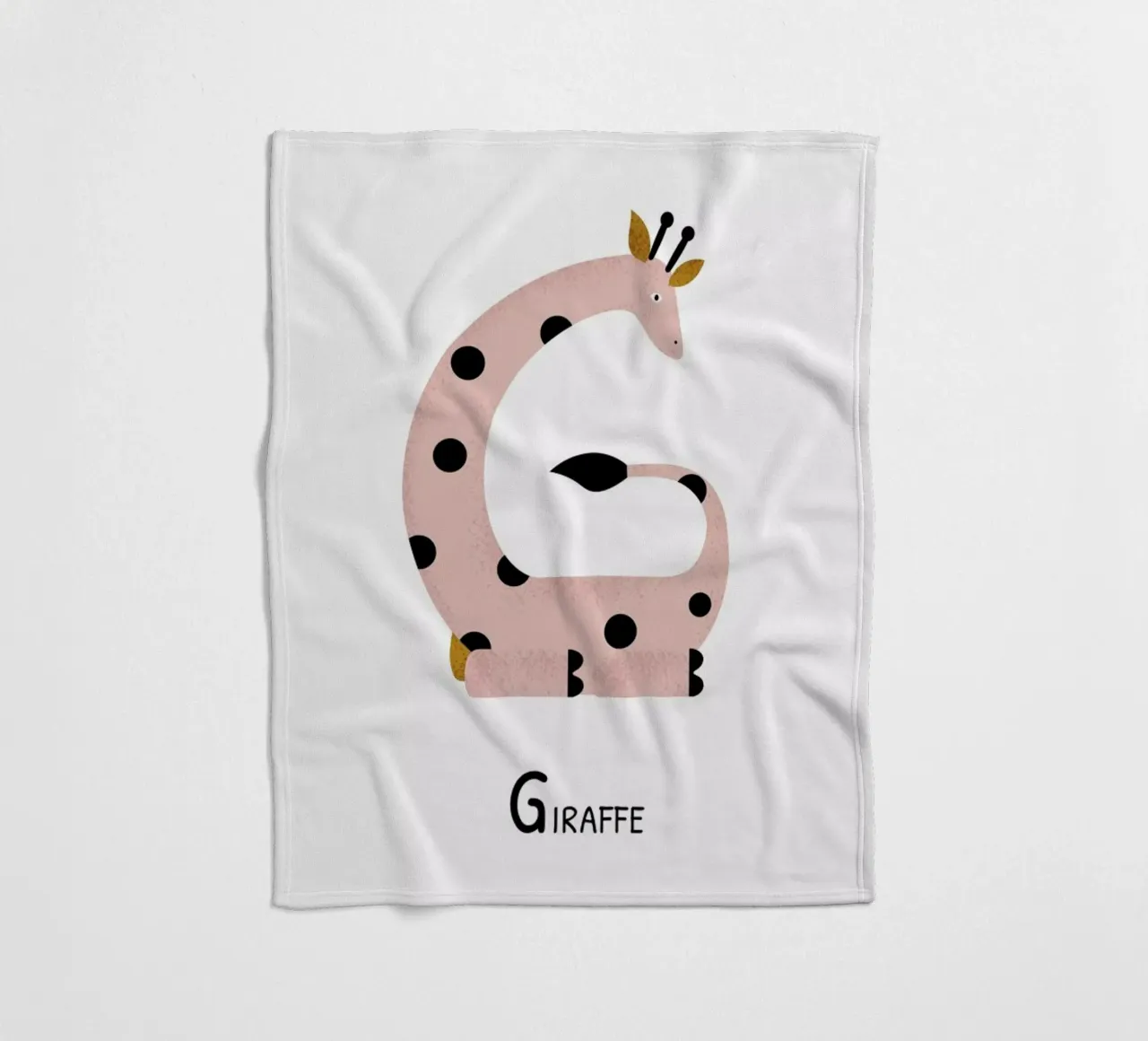 G for Giraffe coperta in pile da Little Flourishes