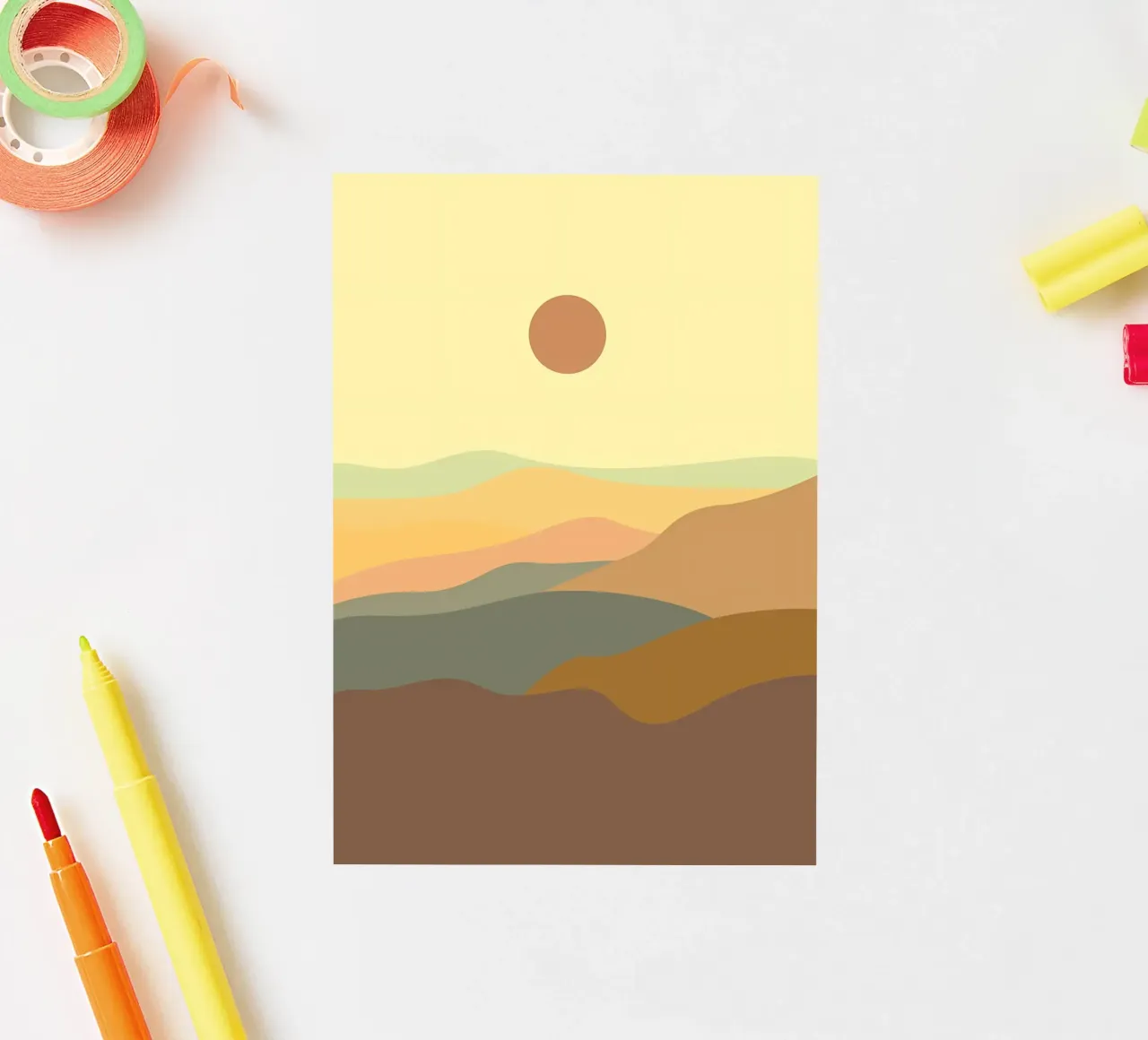 paysage boho3 autocollant de James M Coyle