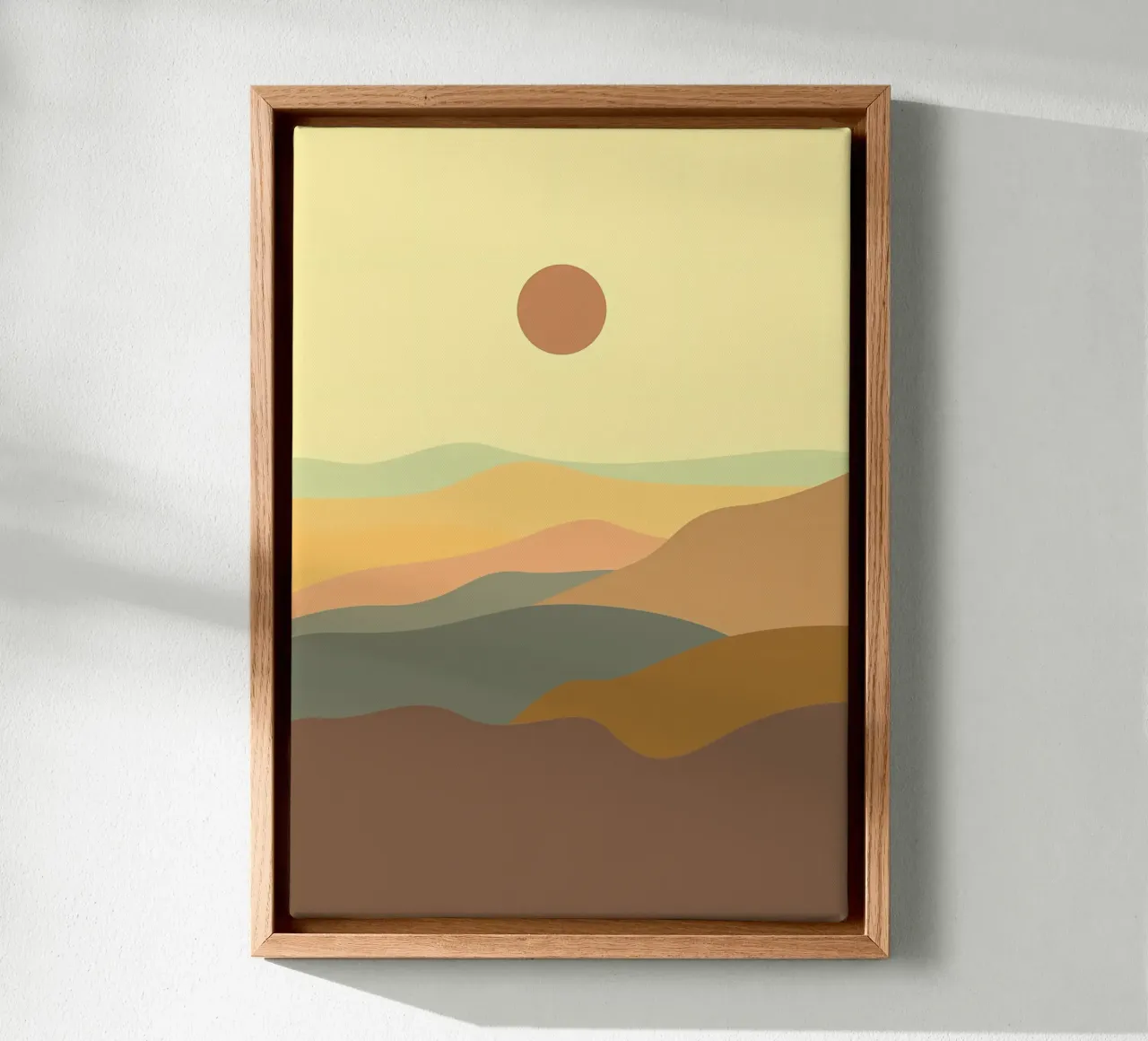 boho landschap3 canvas met Baklijst van James M Coyle
