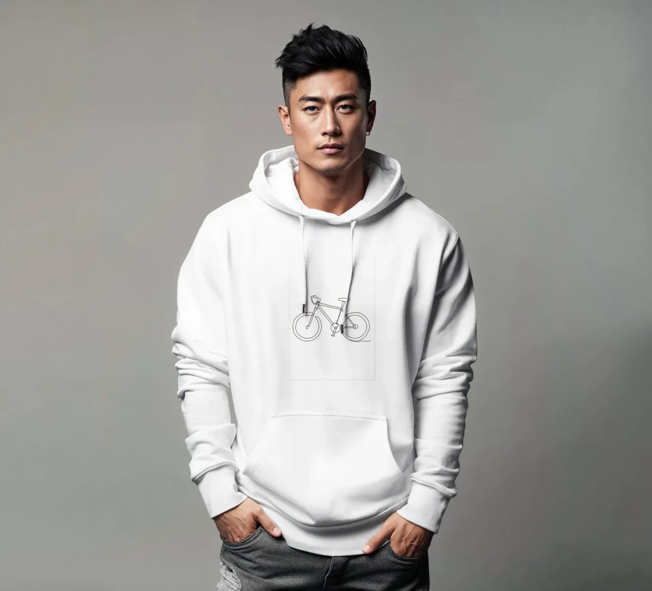 Una línea MTB sudadera con capucha de Albert S Jacob