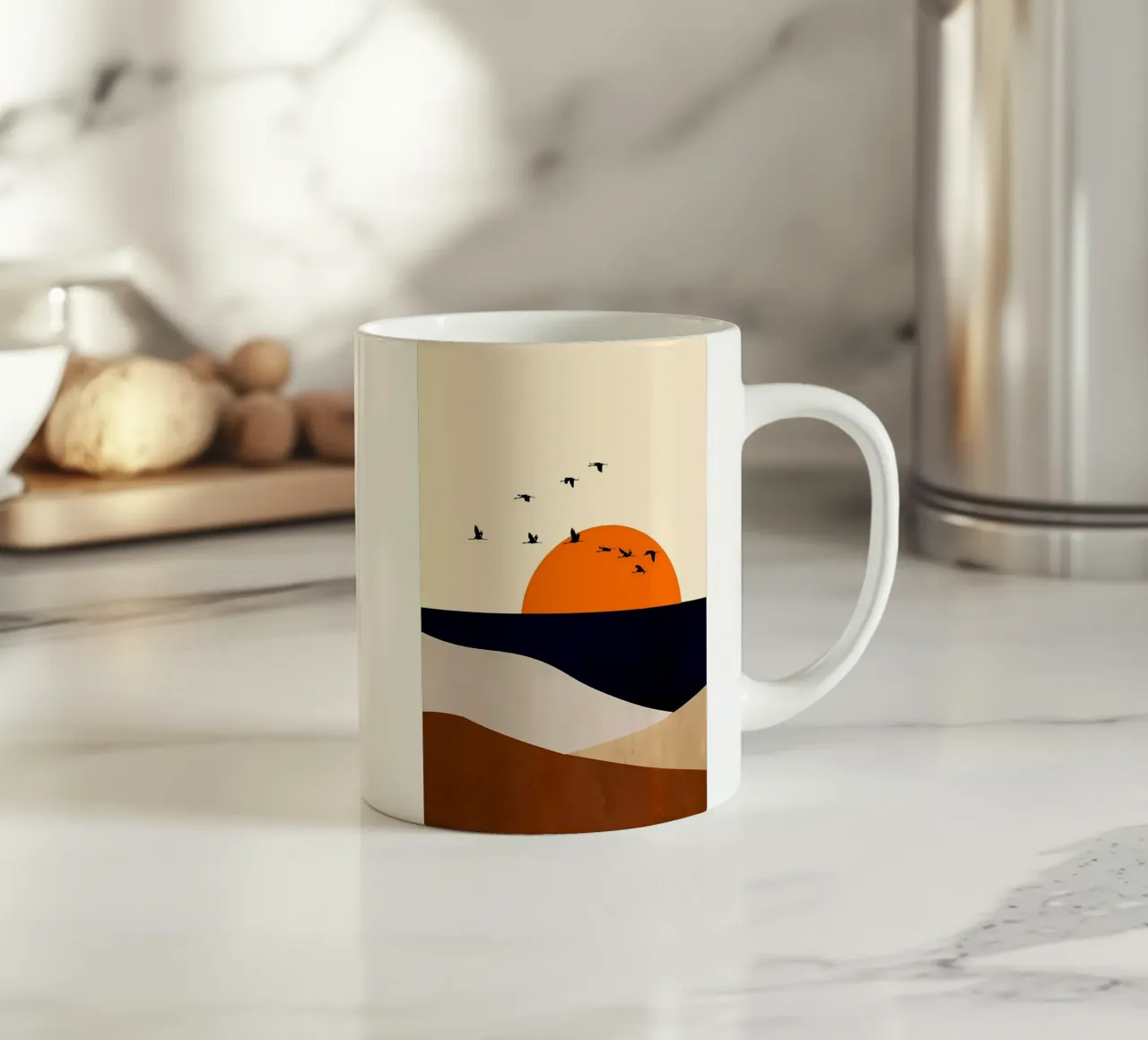 Paesaggio astratto 6 tazza in ceramica da James M Coyle