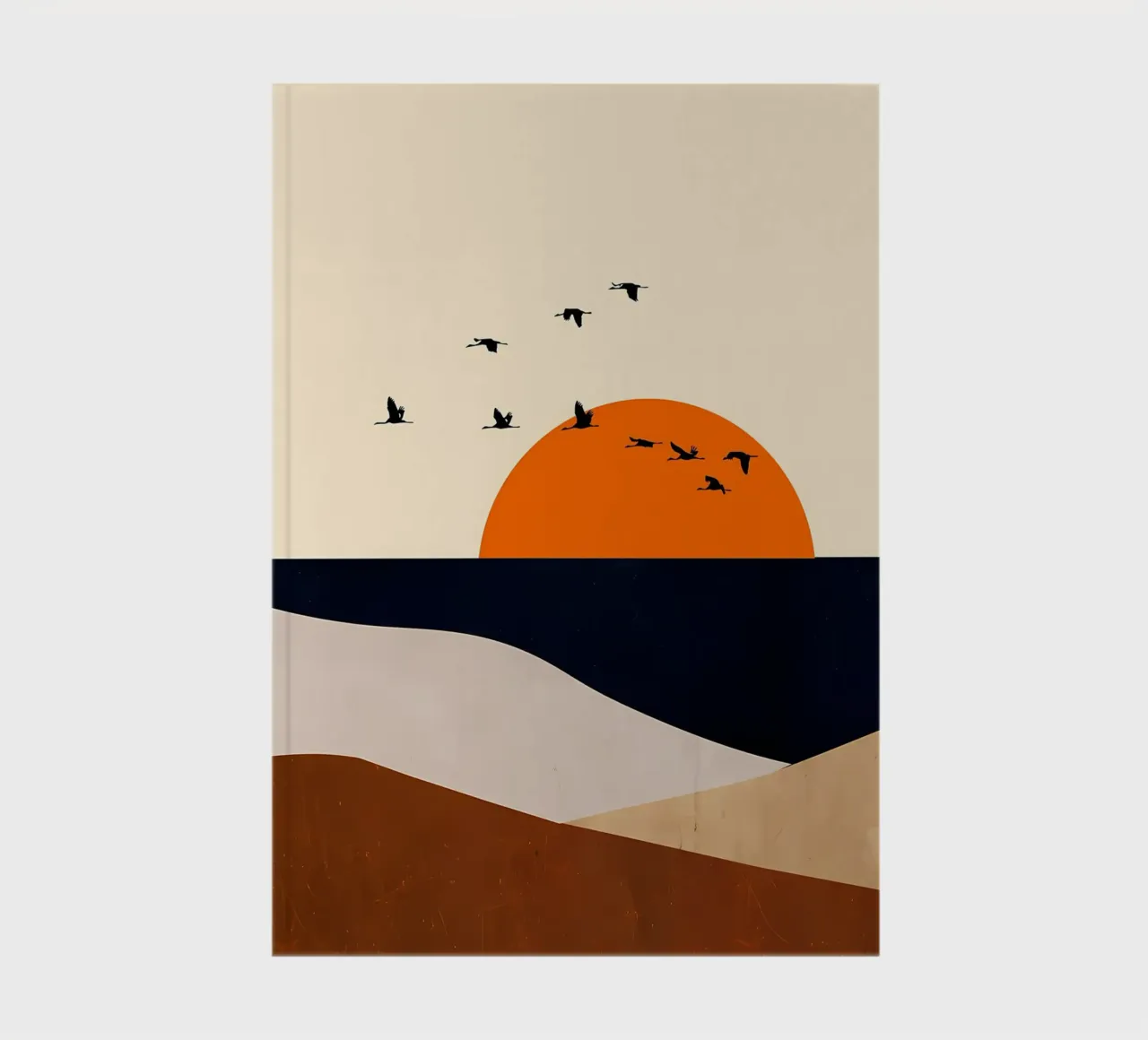 Abstract landschap 6 notitieboek van James M Coyle