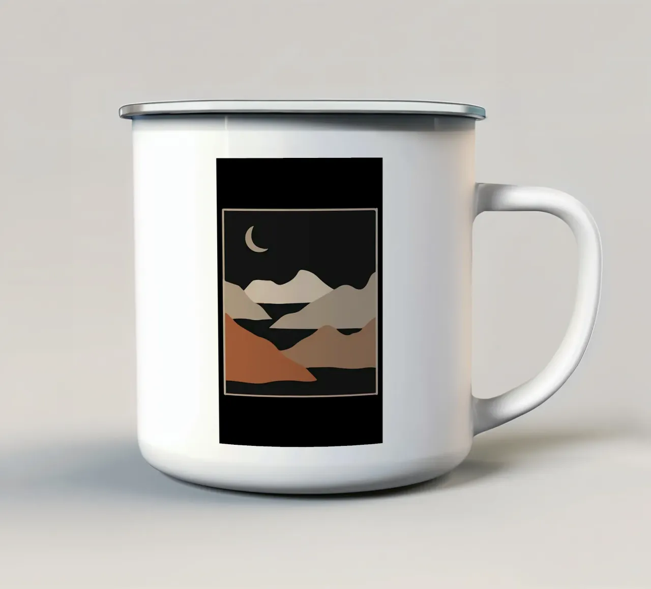 Vintage Line Art Retro tazza in smalto da James M Coyle
