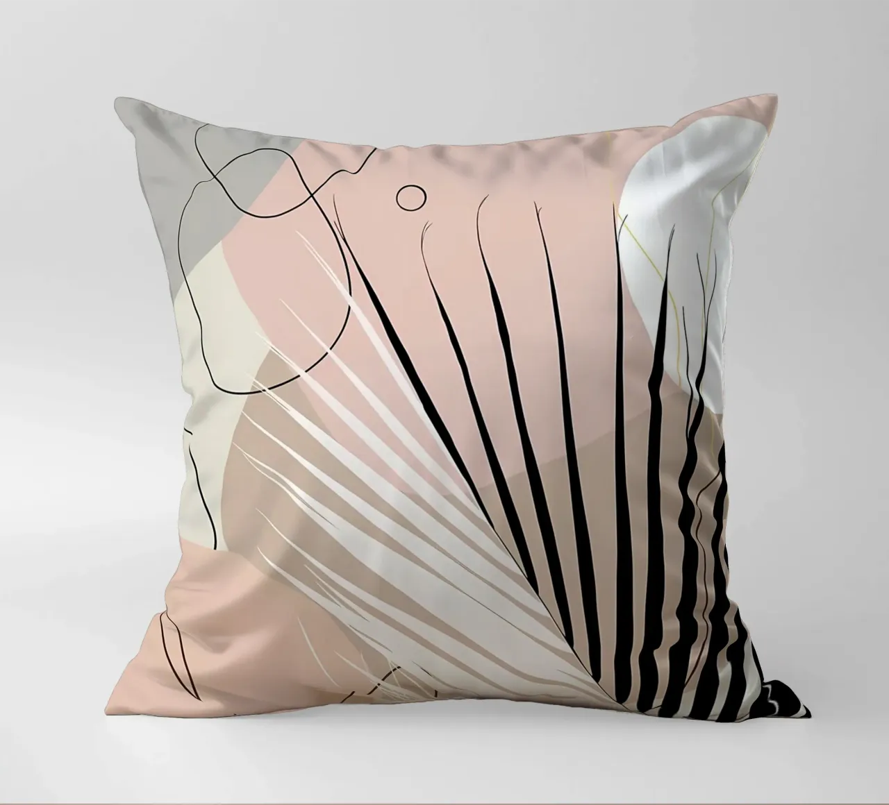 Minimo Yin Yang Palm 1 cuscino da Rebecca Clark Wyrick